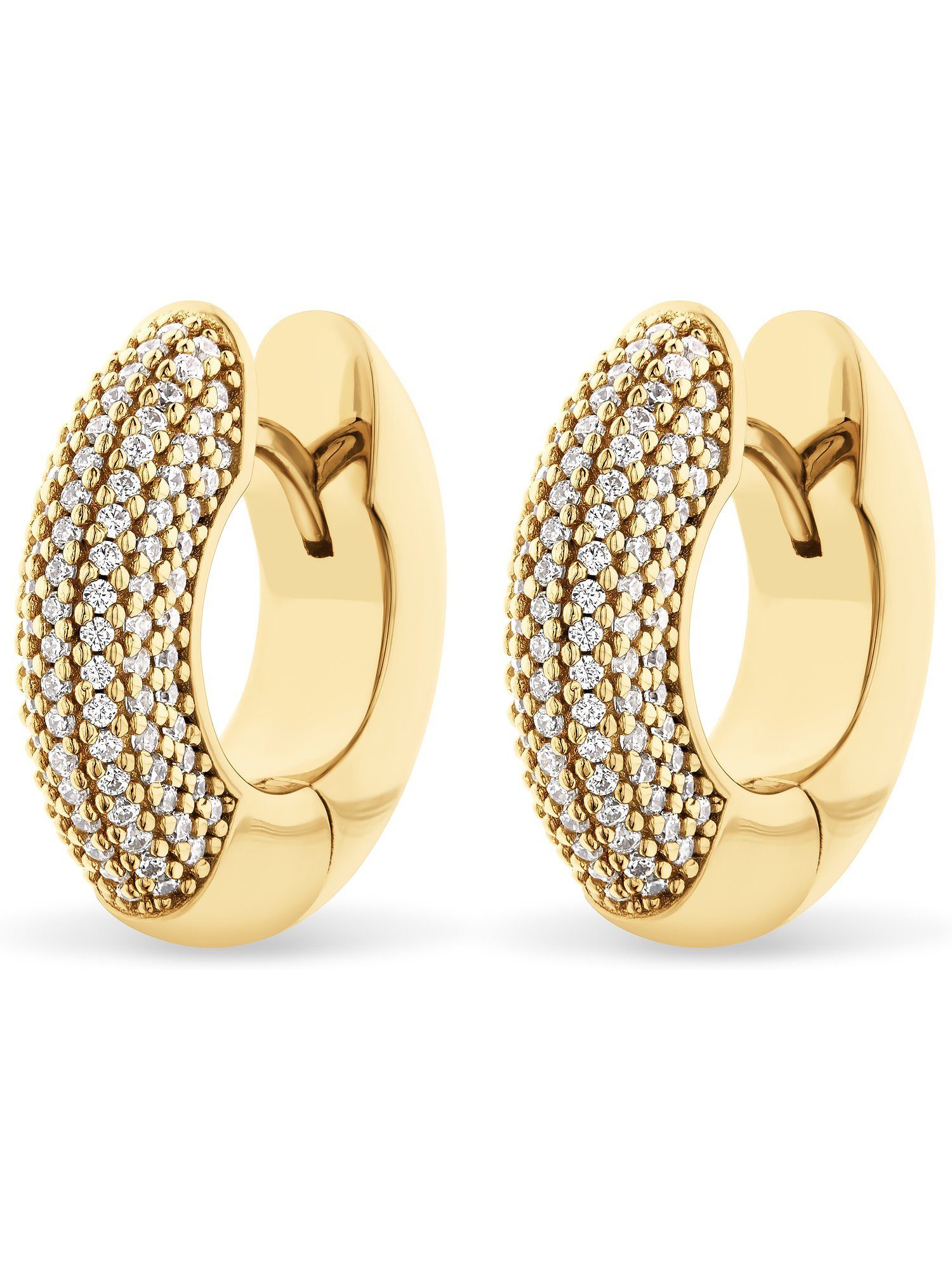 JETTE Paar Creolen JETTE Damen-Creolen 925er Silber 218 Zirkonia (Paar), GL günstig online kaufen