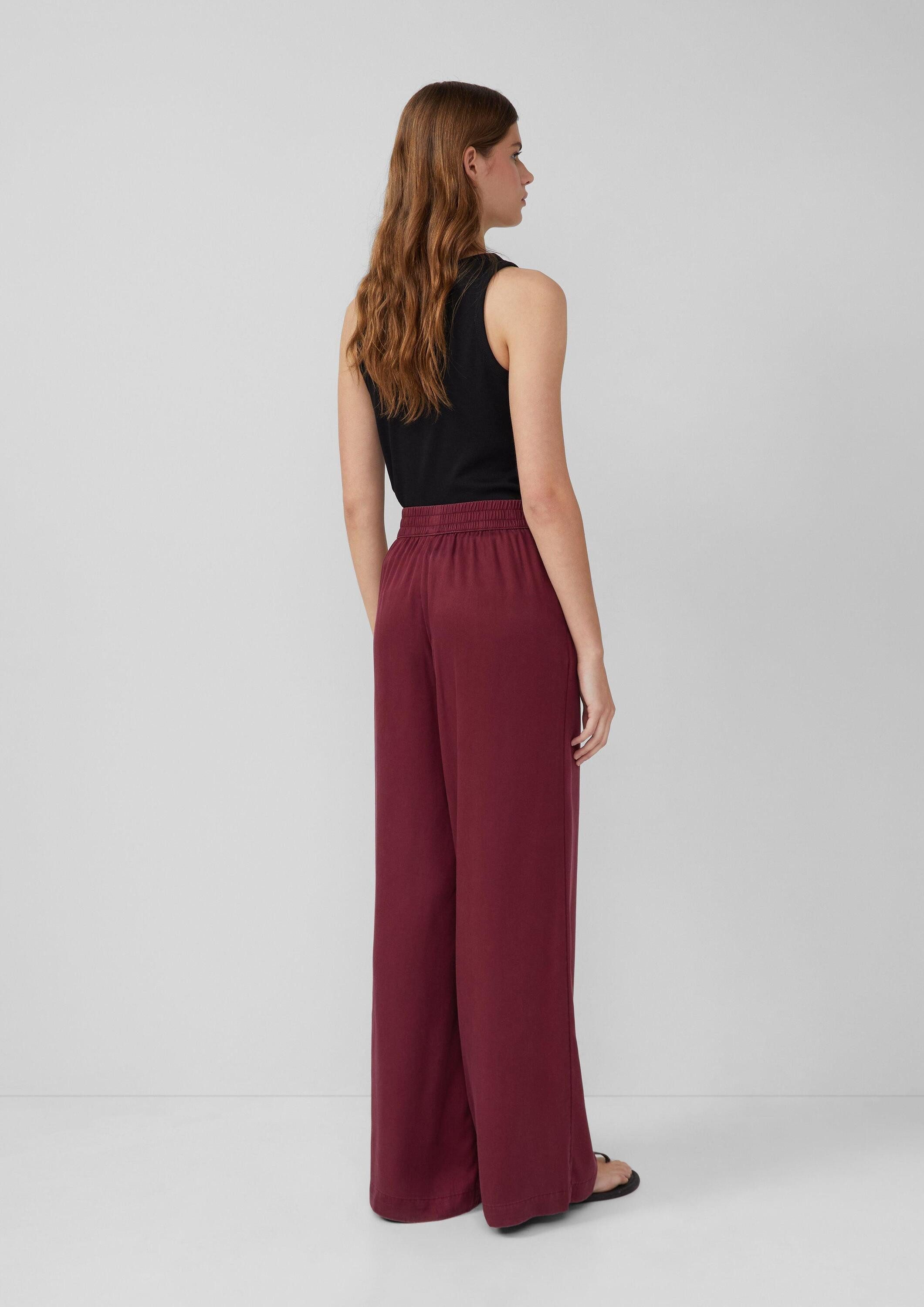 s.Oliver Chinos Hose Twillhose mit Eingrifftaschen und Wide Leg