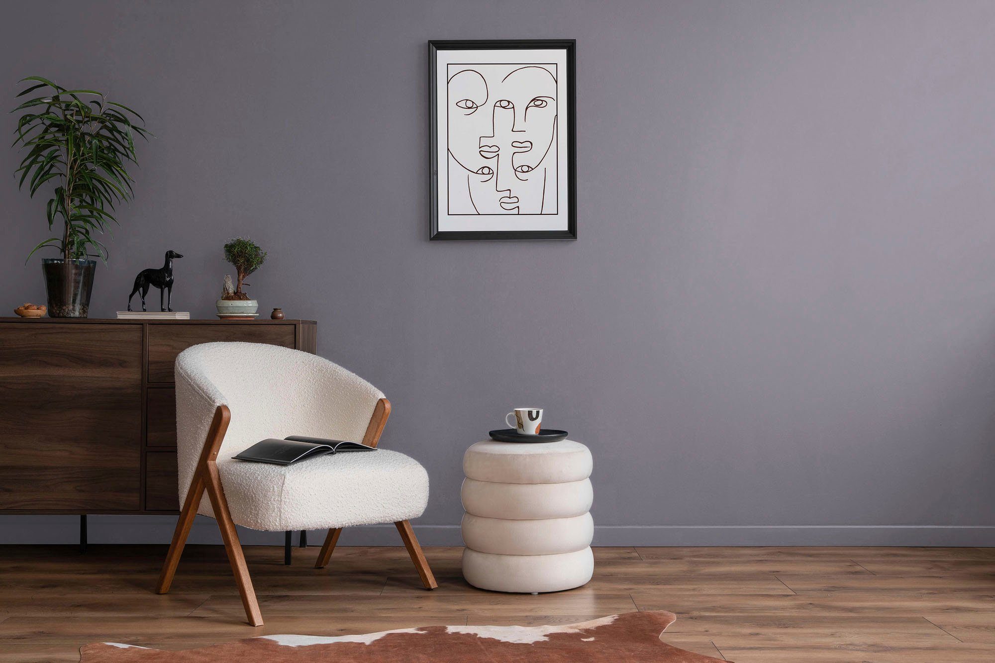 simple Premium Création Flur für Tuchmatt A.S. Violett mauve, c2001 ideal und Schlafzimmer, Wohnzimmer, Innenwandfarbe Farbwelt Küche, mauve simple Wandfarbe PURO
