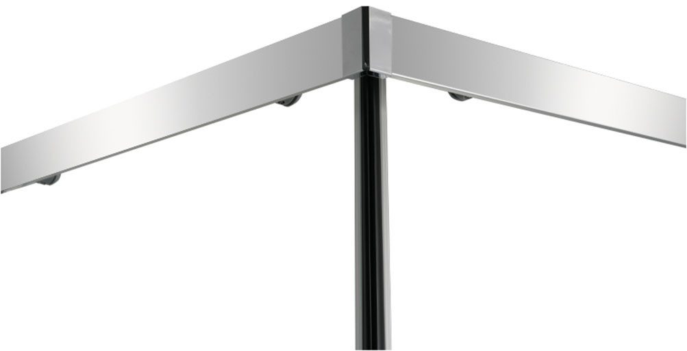 welltime Eckdusche New Summer, BxT: 80x80 cm, Einscheibensicherheitsglas, verbessertes Rollensystem, hochwertiger Aluminiumrahmen, 6mm ESG