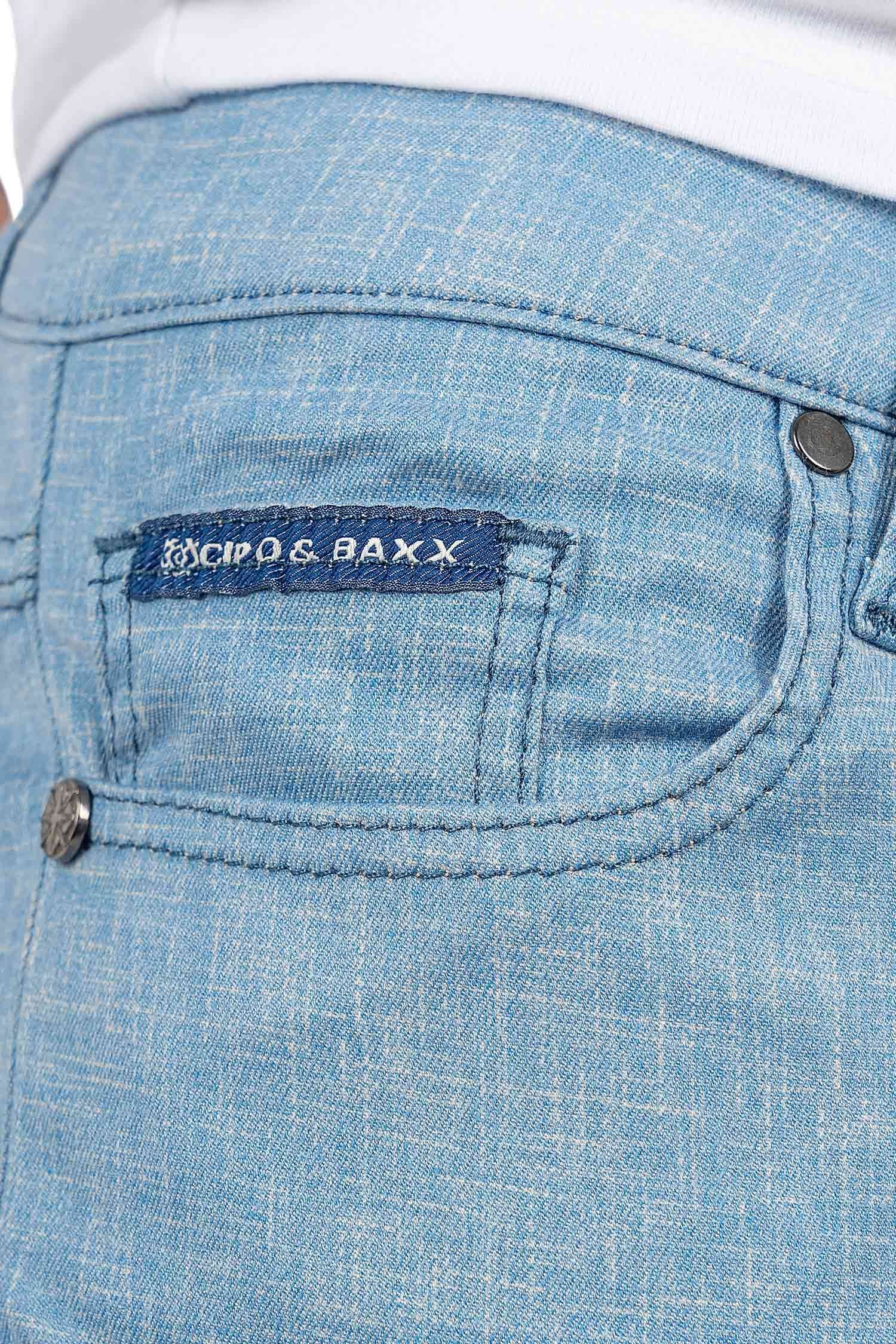 Baxx Urbanen BA-CD840 im Hose Stoffhose Cipo Look blau Elegante & Modernen