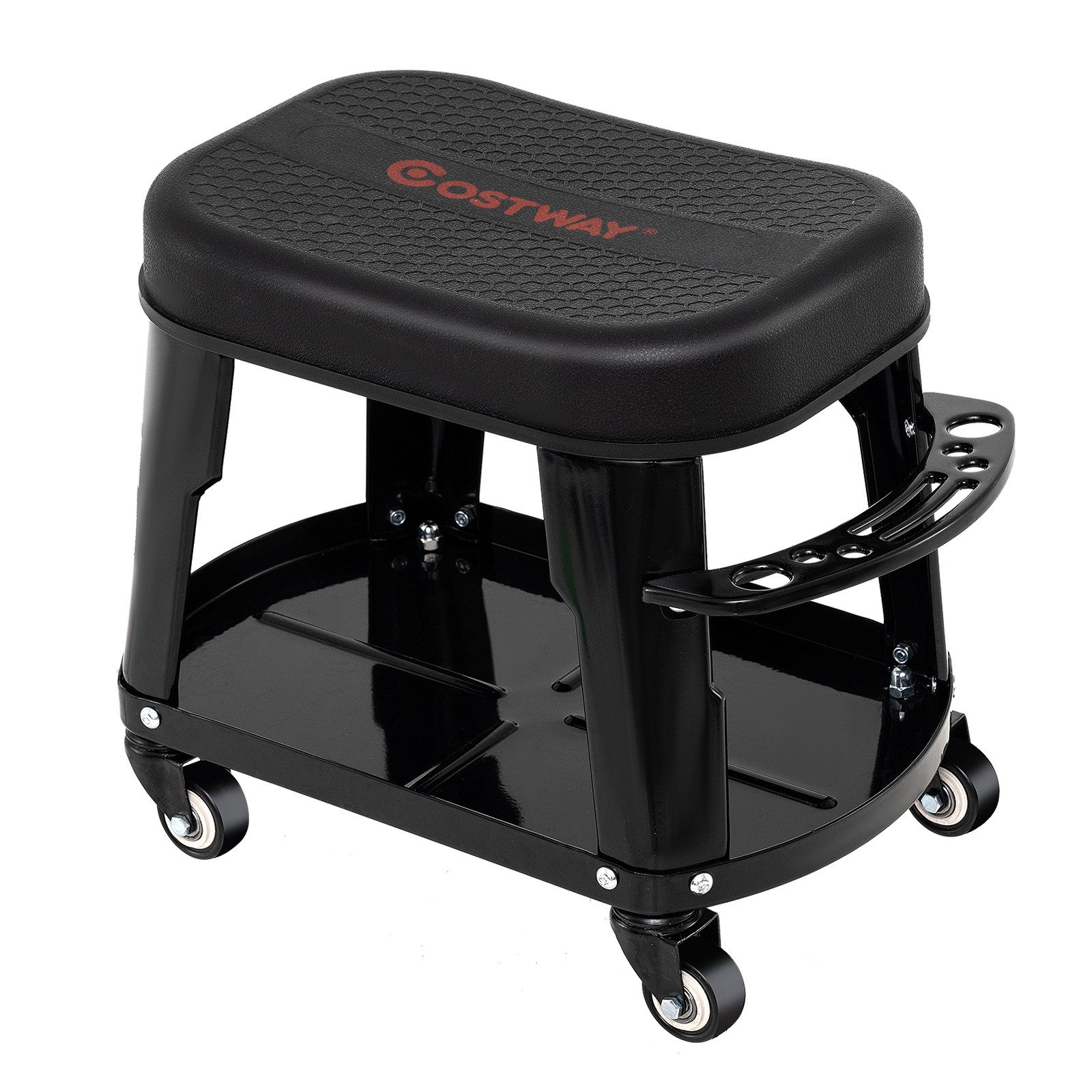 COSTWAY Arbeitshocker, mit Geräteablage, Werkzeughalter & Rollen, bis 136 k günstig online kaufen