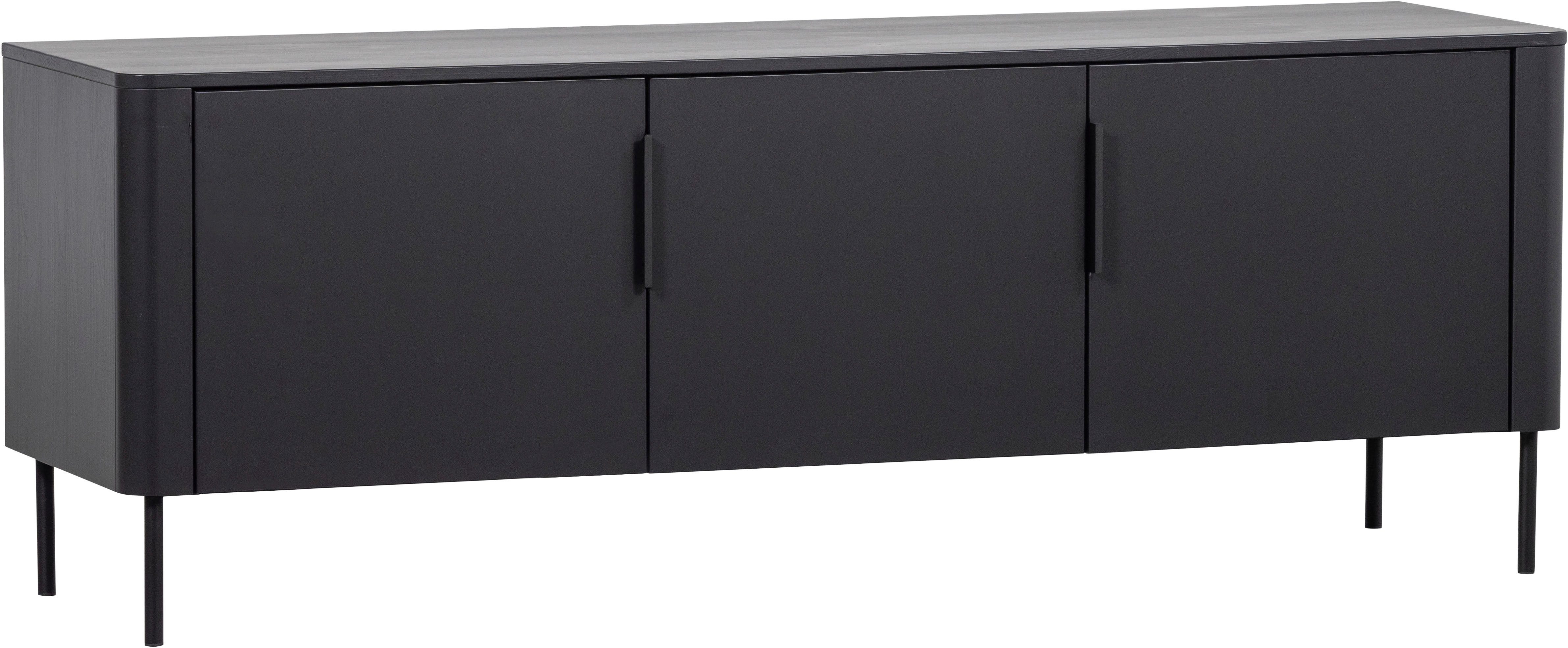 WOOOD Lowboard Gunnar mit geschliffener Oberfläche und 4 Türen, FSC®-Mix Massivkiefer, wasserbasierter Lack