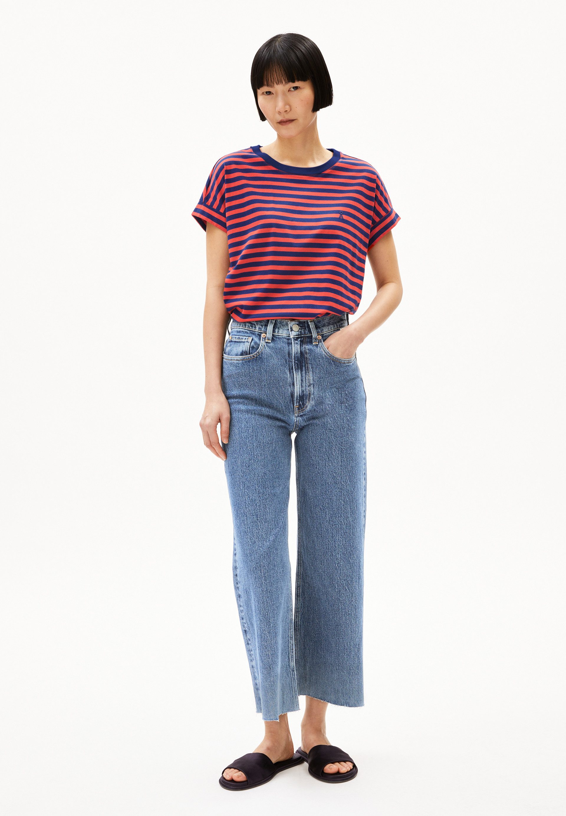 Armedangels T-Shirt IDAARA STRIPES T-Shirt aus Bio-Baumwolle Loose Fit günstig online kaufen