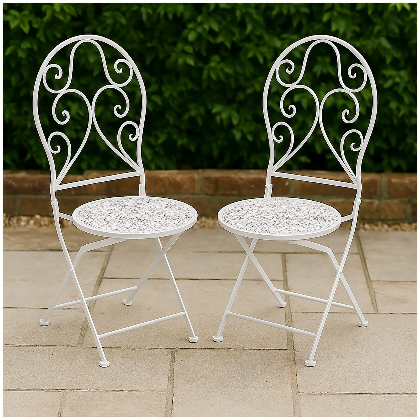 HTI-Line Gartenstuhl Gartenstuhl 2er-Set Lani Weiß (Set, 2 St), Metallstuhl günstig online kaufen