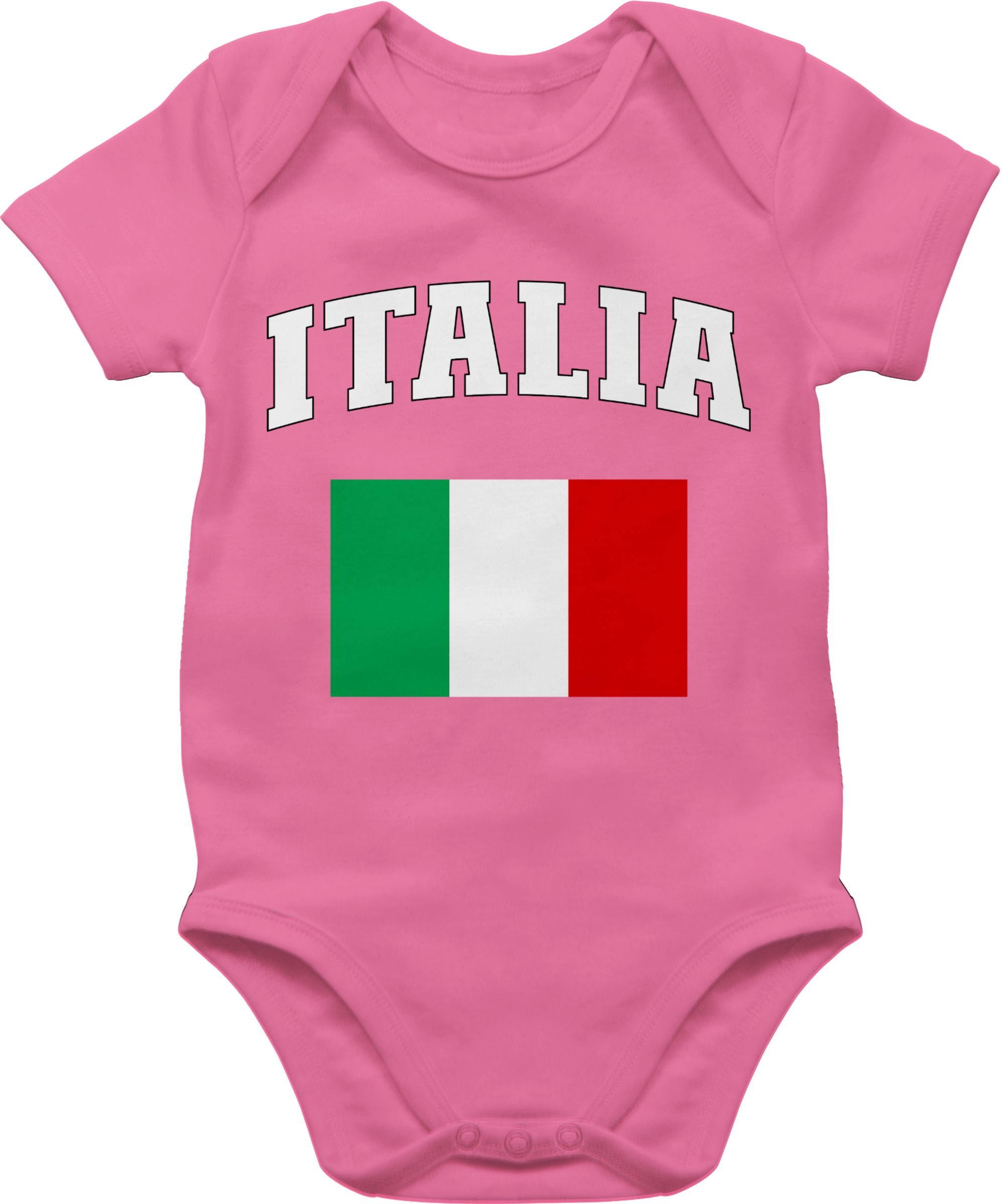 Shirtbody Italia Schriftzug mit Flagge, Italien, Italy