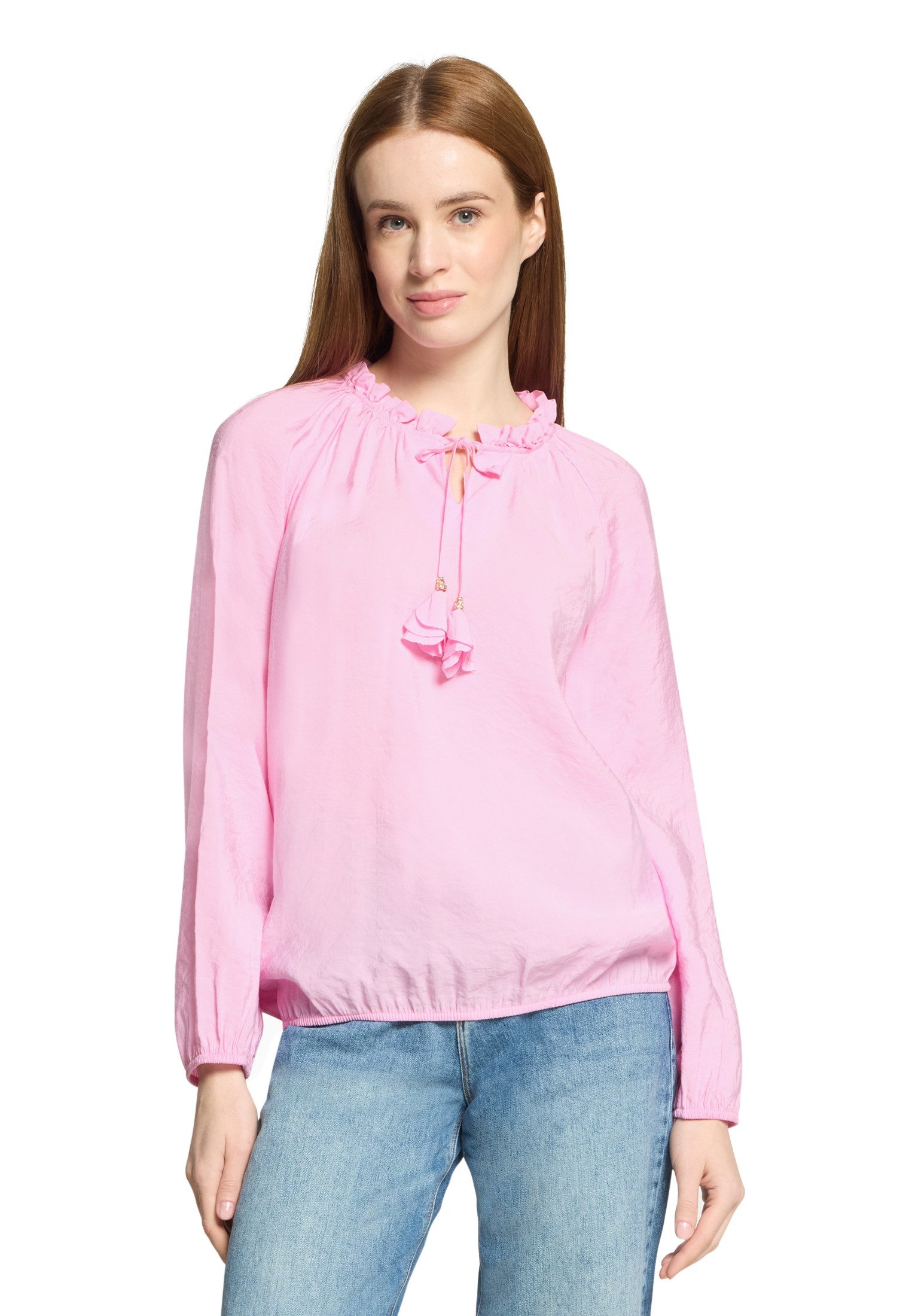 Schlupfbluse Damen mit Raffung