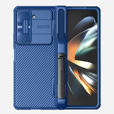 Orbeet Smartphone-Hülle Hülle für Samsung Galaxy Z Fold5 mit Stifthalter, Kameraschutz, Ständer