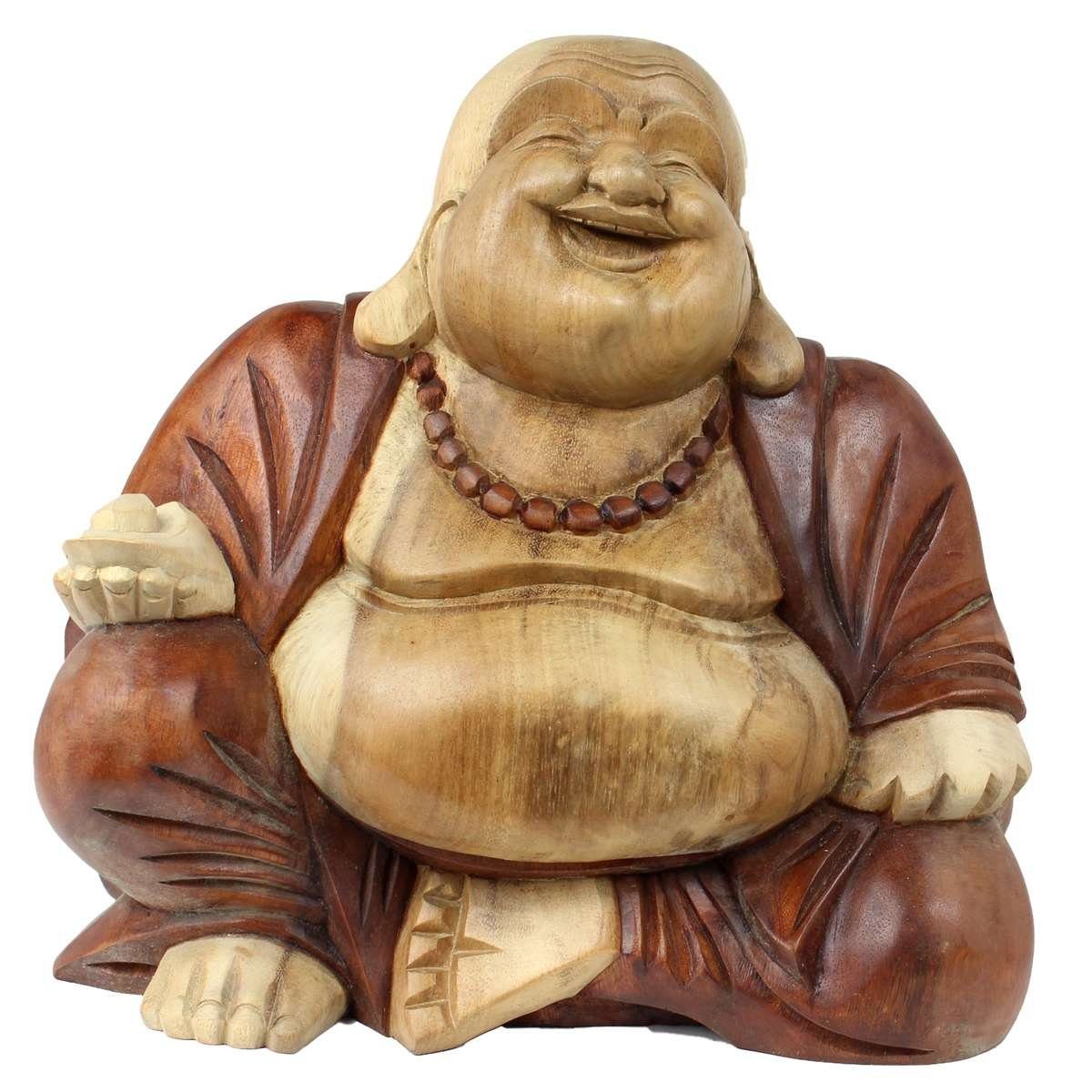 Oriental Galerie Dekofigur 31 Handarbeit Figur Buddha Happy im Ursprungsland Herstellung cm in St), Sitzender traditionelle (1