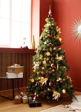 Thüringer Glasdesign Weihnachtsbaumkugel Opulent, Weihnachtsdeko rot, Christbaumschmuck, Christbaumkugeln Glas (3 St), Reflexkugel, dekoriert