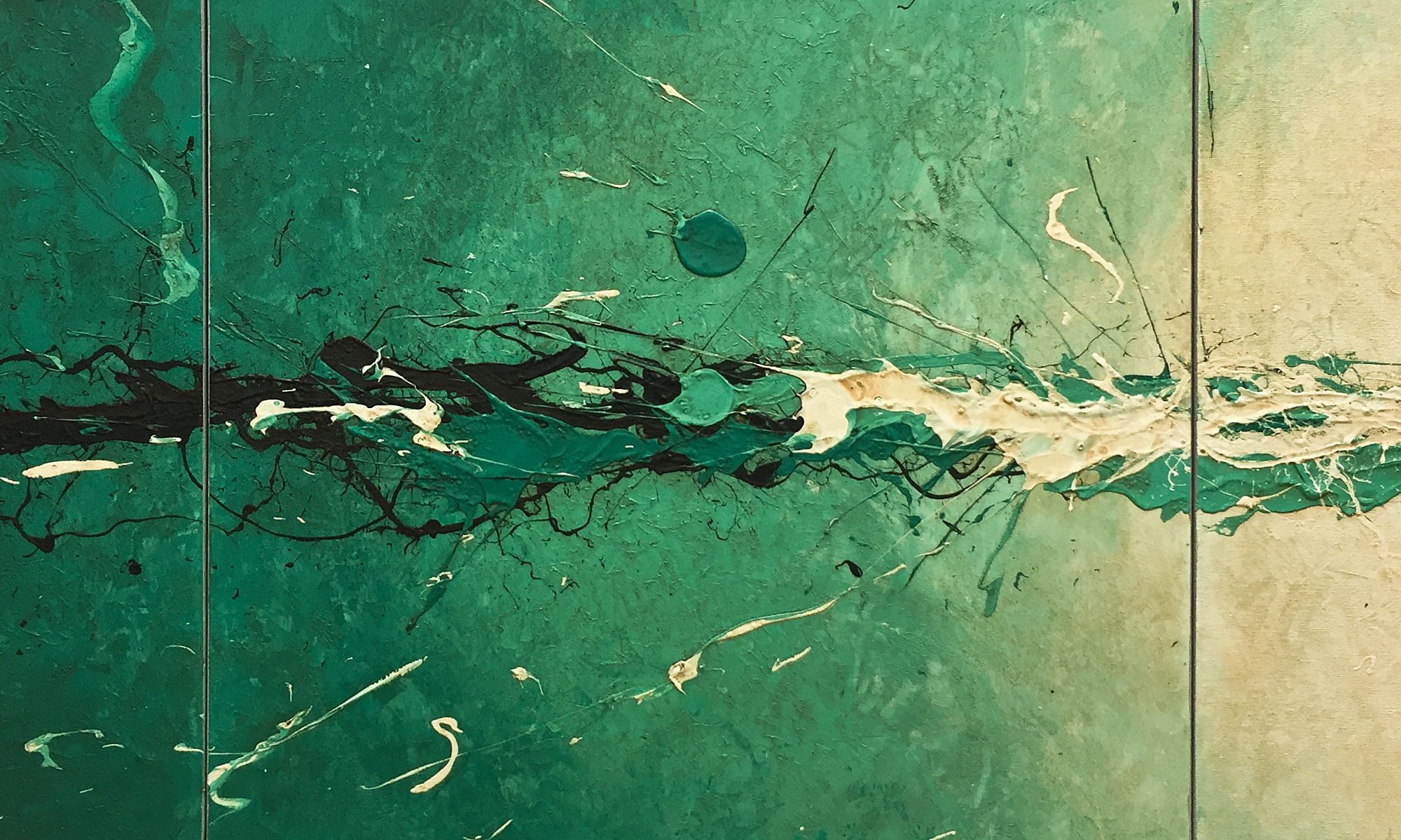 WandbilderXXL Gemälde Nightshade 180 x 70 cm, Abstraktes Gemälde, handgemaltes Unikat