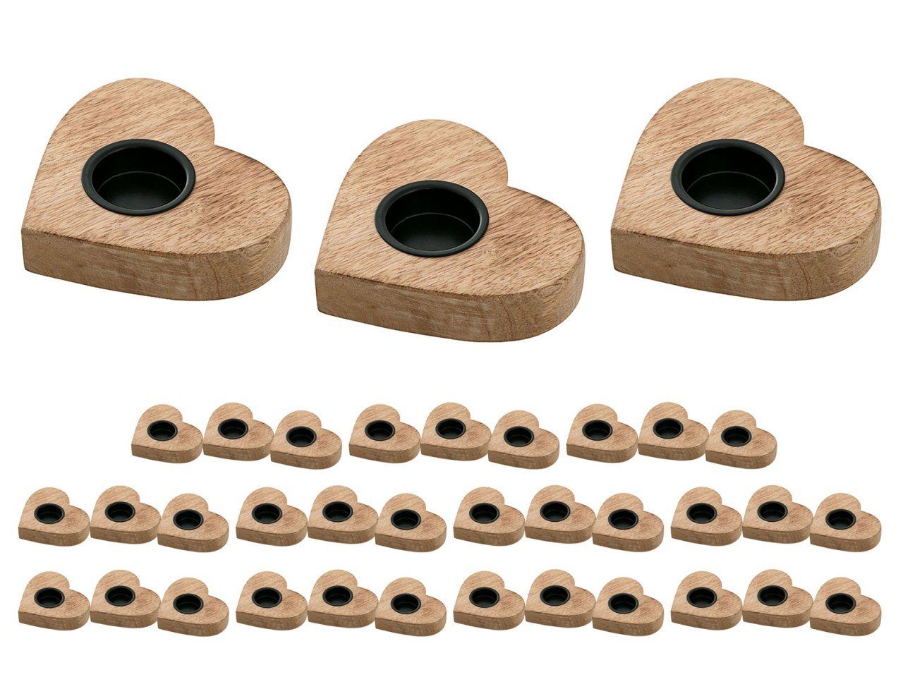 Kerzenhalter Teelichthalter Masterbox 12x 3er Set Kerzenständer Teelichter 12x11cm