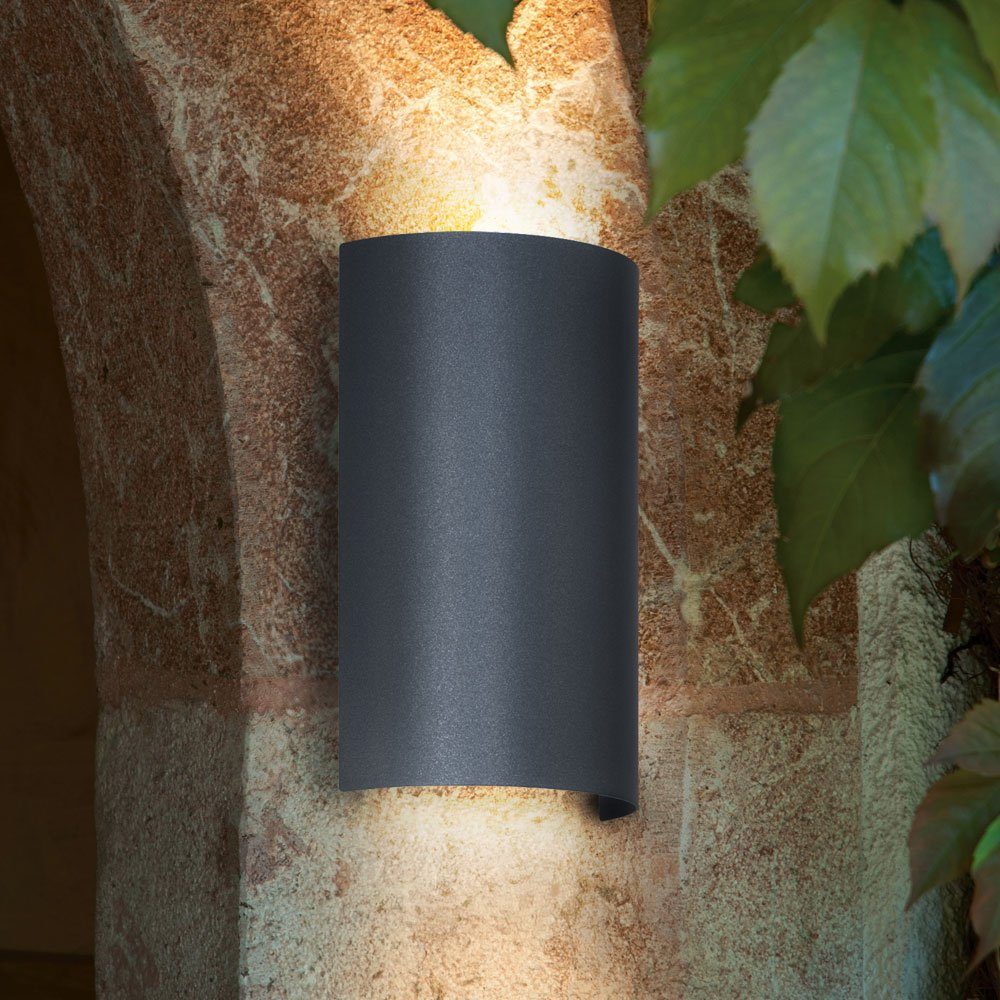 EGLO Außen-Wandleuchte, Leuchtmittel inklusive, Warmweiß, LED 5 Watt Haus Wand Up & Down Outdoor Leuchte Weg Lampe Strahler