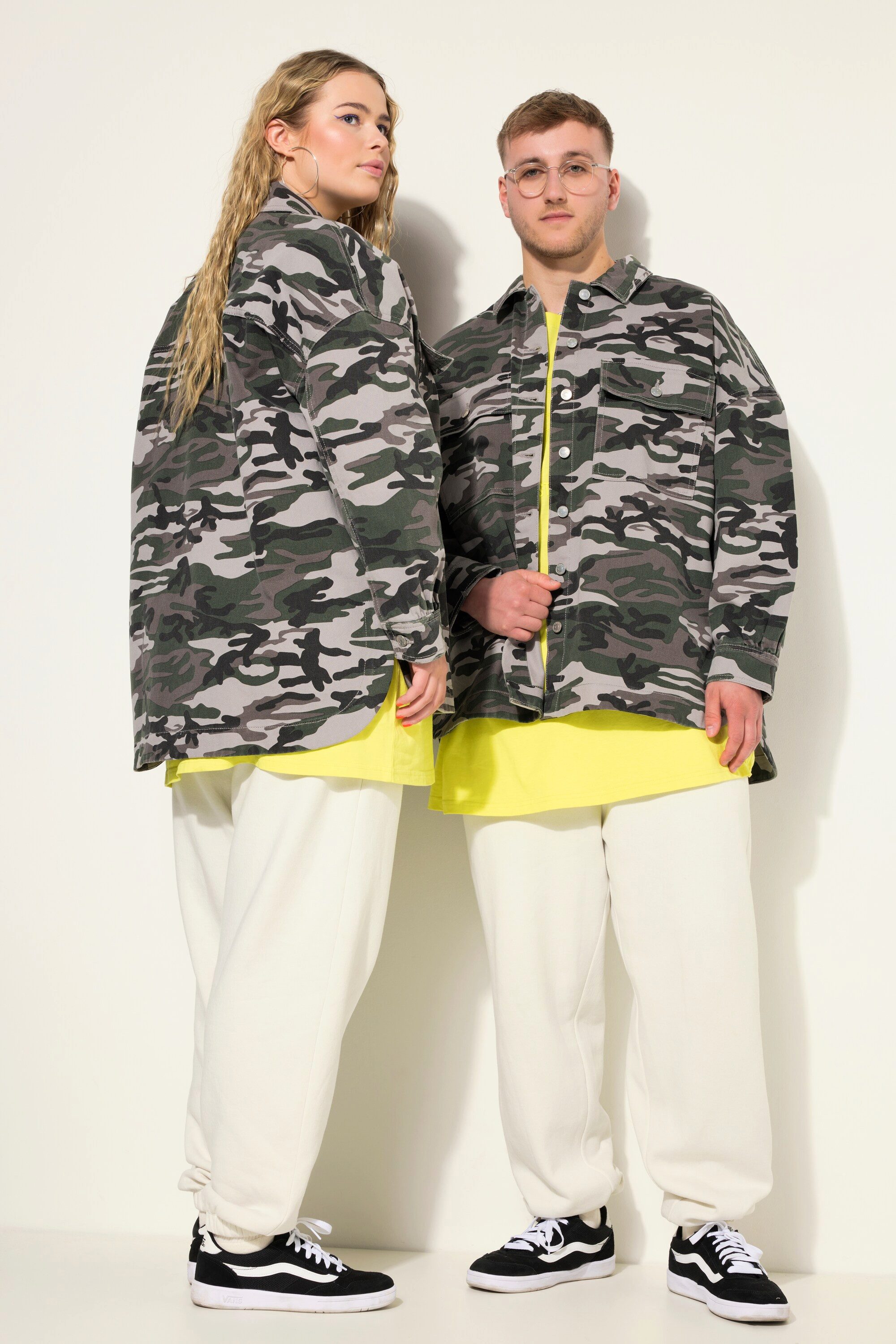 Studio Untold Hemdbluse Hemd oversized Camouflage günstig online kaufen