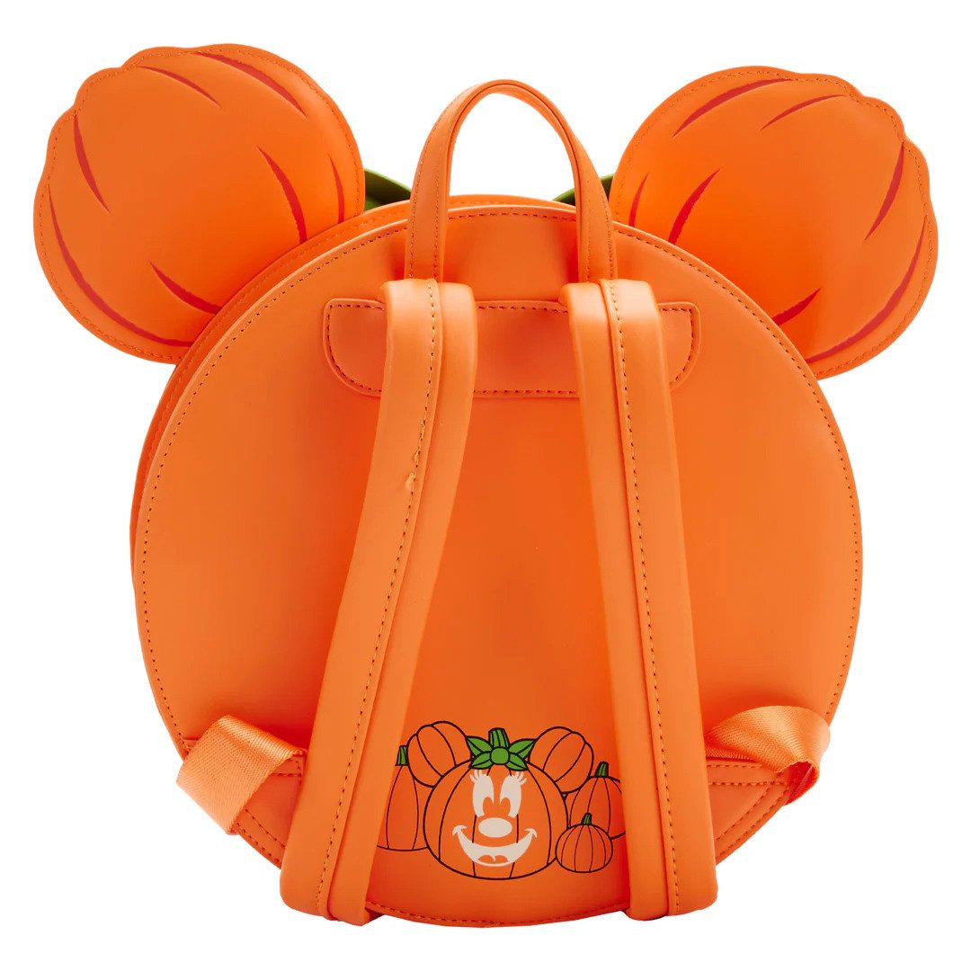 Loungefly Minirucksack Disney Mickey Pumpkin Rucksack 20cm (1-tlg), Leuchtet im Dunkeln