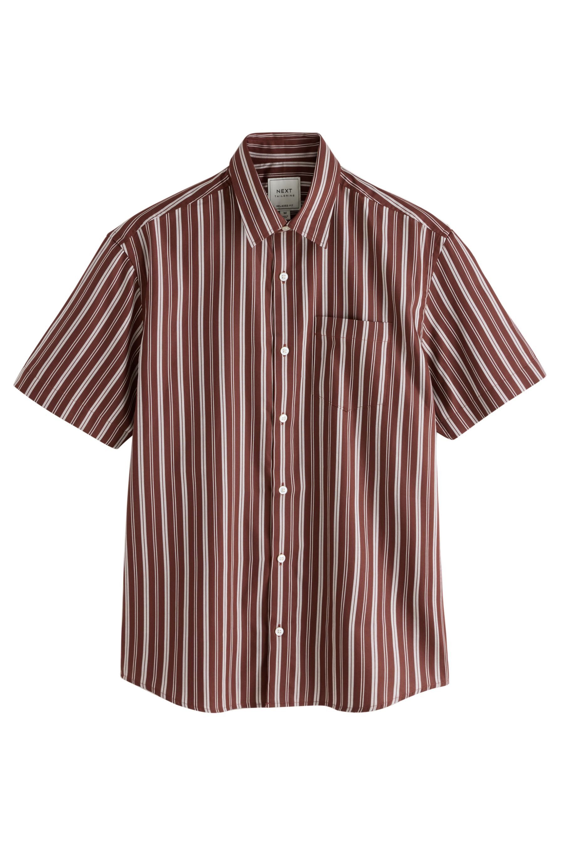 Next Kurzarmhemd Regular Fit Kurzarm-Hemd aus Lyocell/Baumwolle (1-tlg) günstig online kaufen
