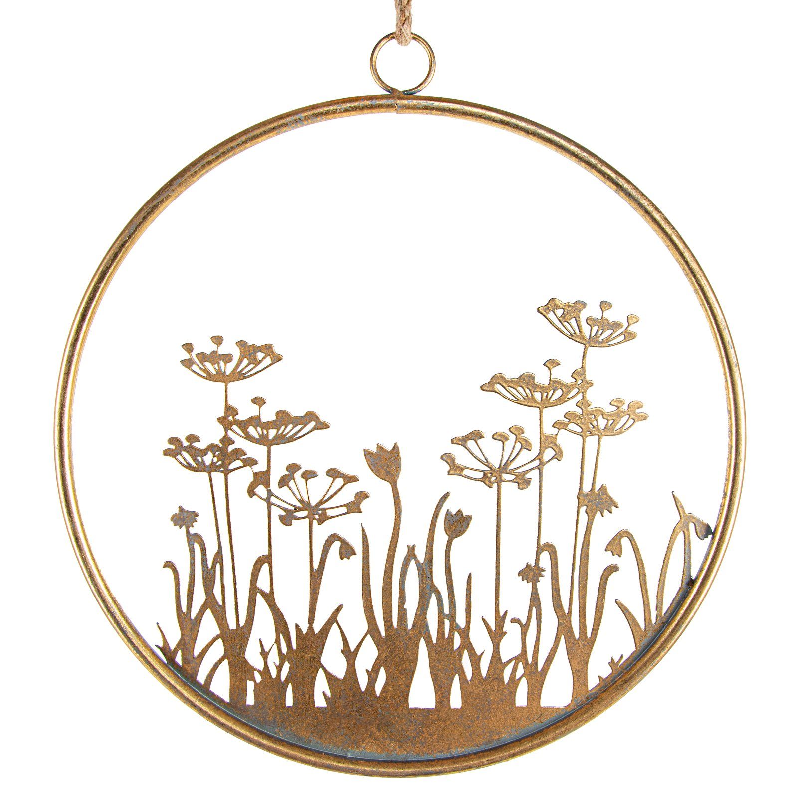 Dekokranz edler Türkranz Goldfarben Ø31cm Blumen Frühling
