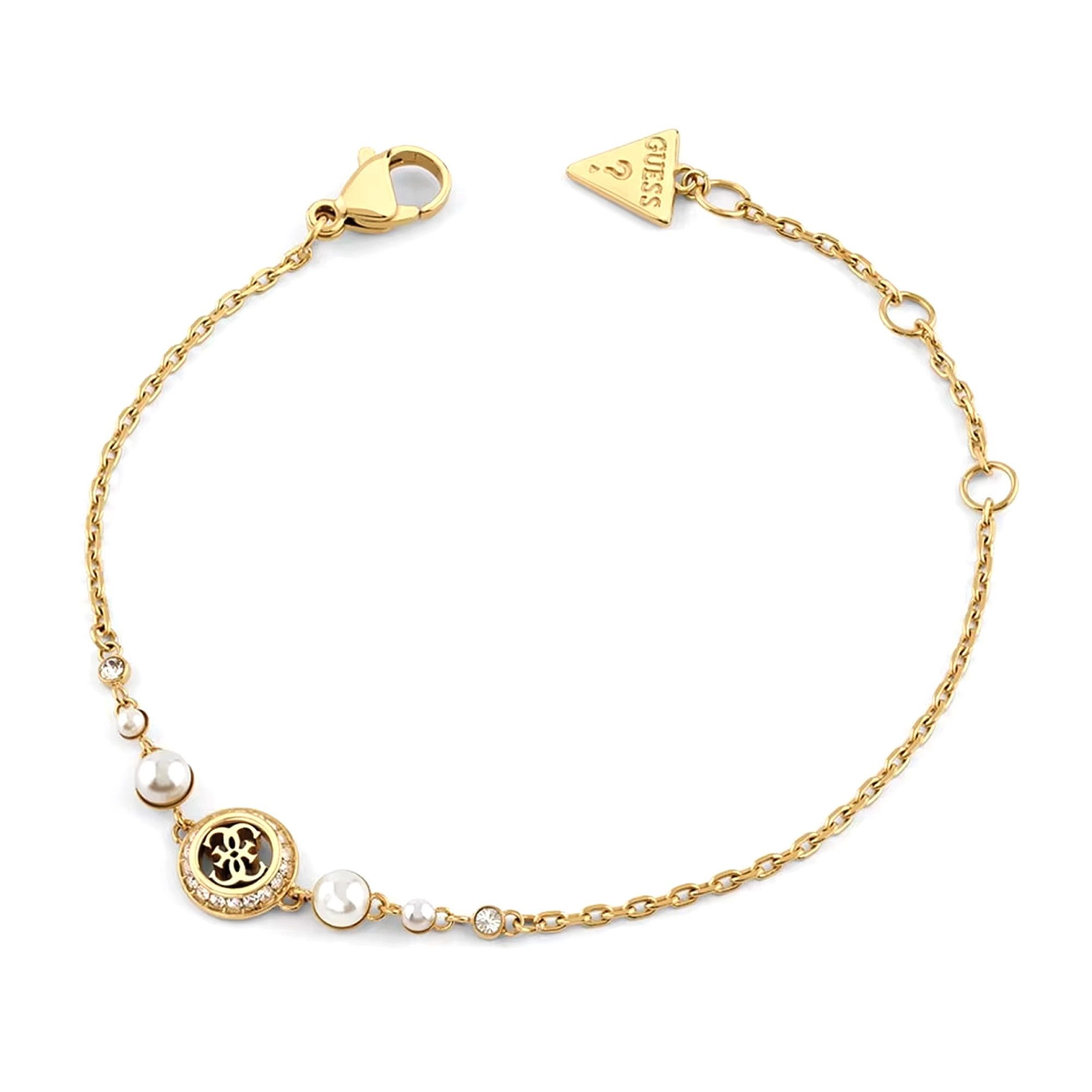 Guess Gliederarmband Damen-Multi Pearls 4G Goldfarben S günstig online kaufen