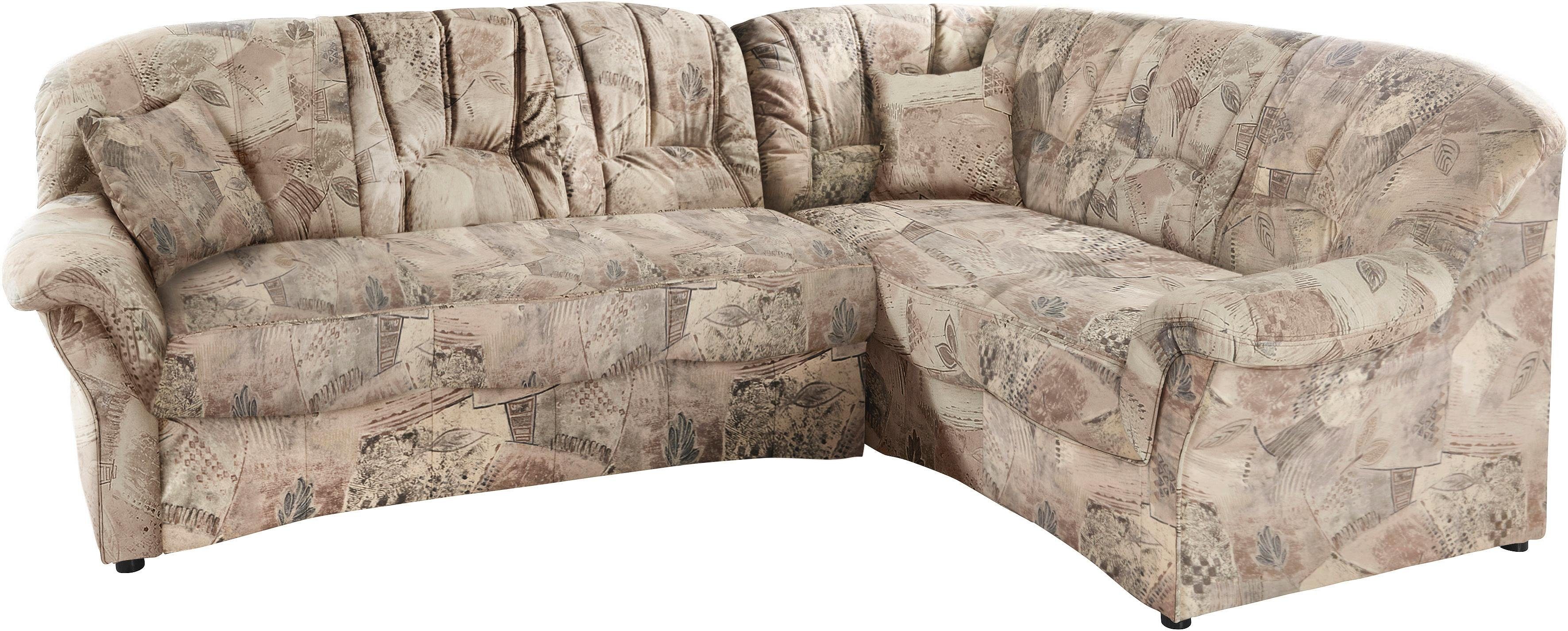 DOMO collection Ecksofa "Bahia, zeitlos und elegant, bequeme Armlehnen, L-F günstig online kaufen