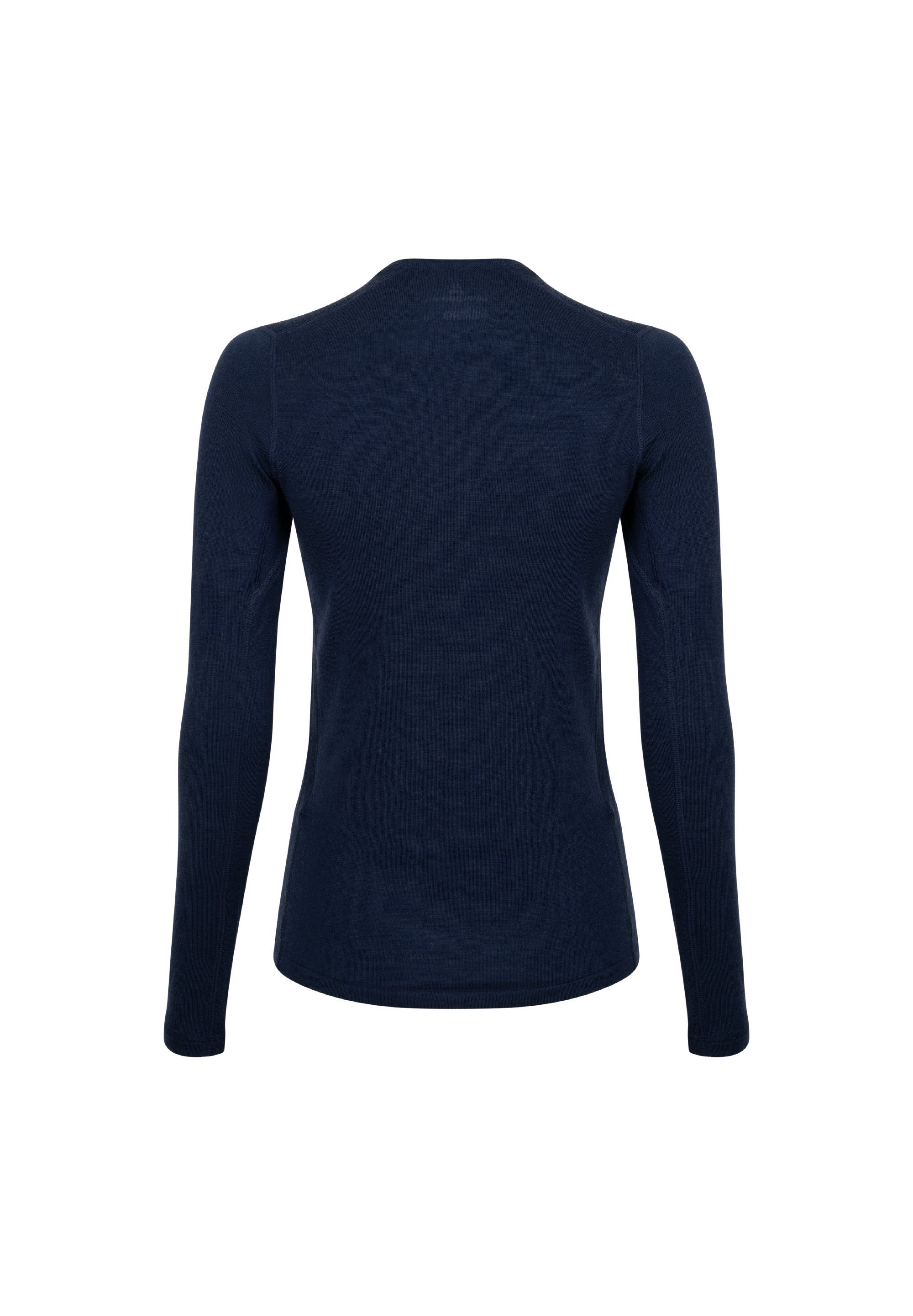 ENDURANCE dark Funktionsshirt DANISH Damen Merino Thermounterhemd navy Temperaturregulierend