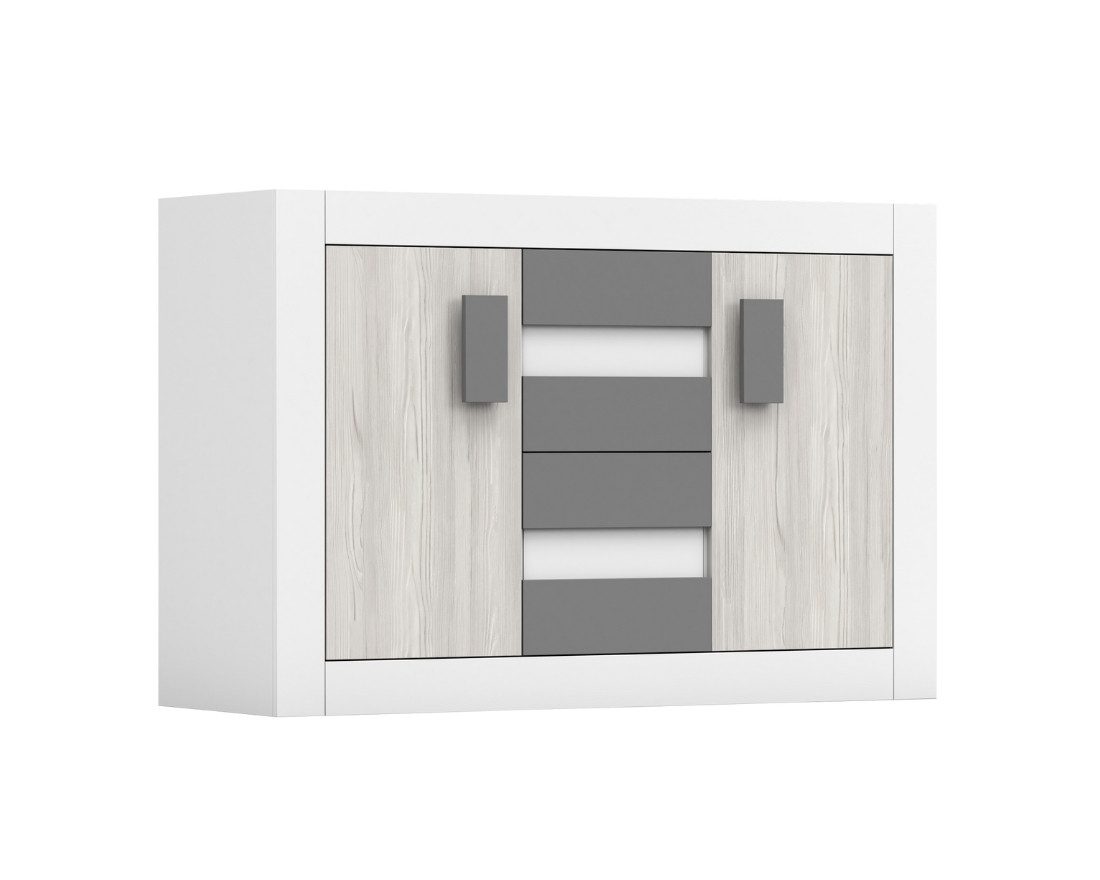 Deine Möbel 24 Kommode HEAVEN 2D4S Sideboard 145x96x50 cm (B/H/T) (perfekt kombinierbar mit Bett, Kleiderschrank und Nachttisch im gleichen Design, 3 St., Moderne Kommode mit 4 Schubladen & 2 Türen, viel Stauraum), HEAVEN-Kollektion