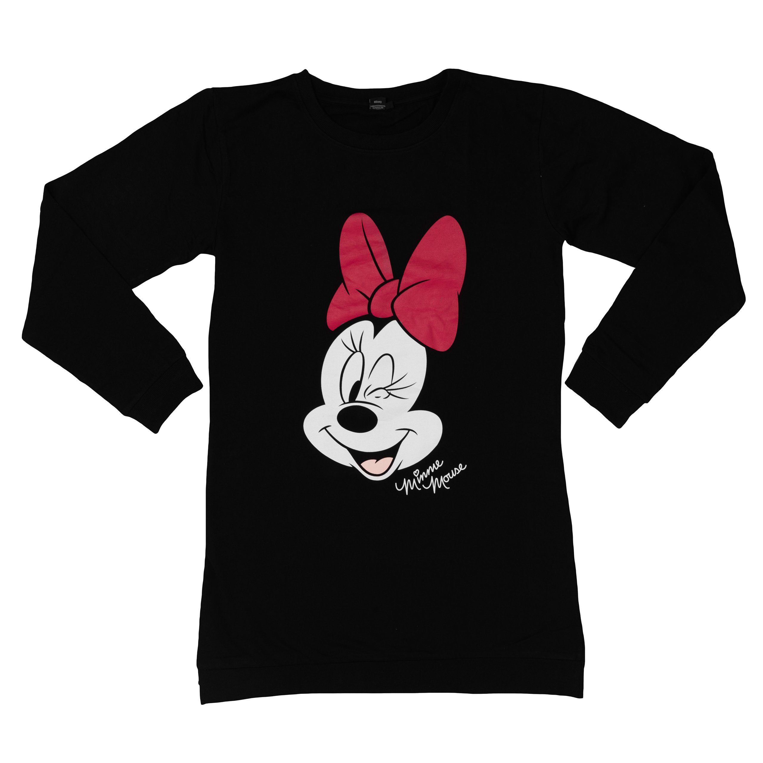 Minnie Mouse Schwarz Labels® Damen - Nachthemd Nachthemd United Langarm für Disney