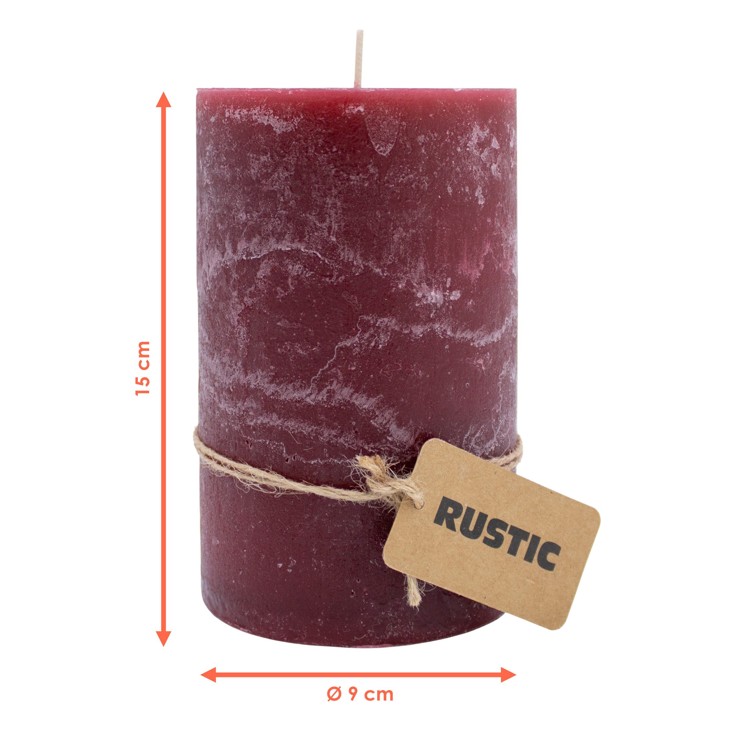 Spetebo Stumpenkerze XL Echtwachs Stumpenkerze rustikal günstig online kaufen