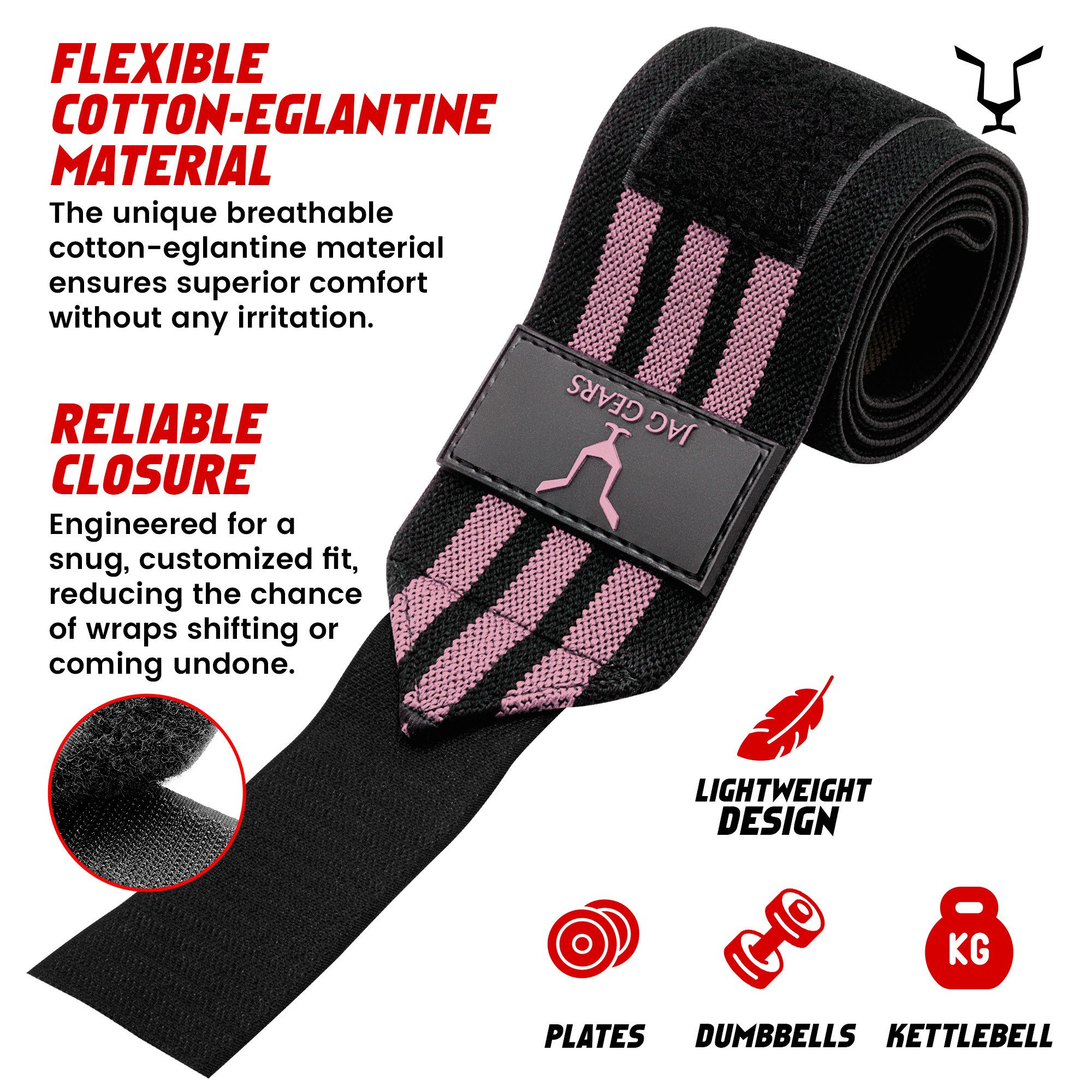 JAG GEARS Ellenbogenschutz Ellenbogenbandage, verstellbare Riemen zum Gewichtheben (pair), Mehrzwecksport, Kreuzheben, Klimmzüge, Fitnessbandage