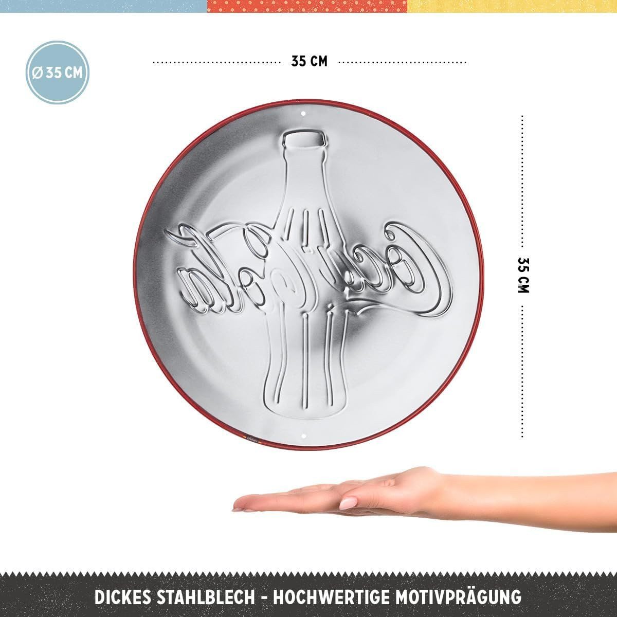 Nostalgic-Art Metallschild Blechschild 35 cm Rund - Coca-Cola günstig online kaufen