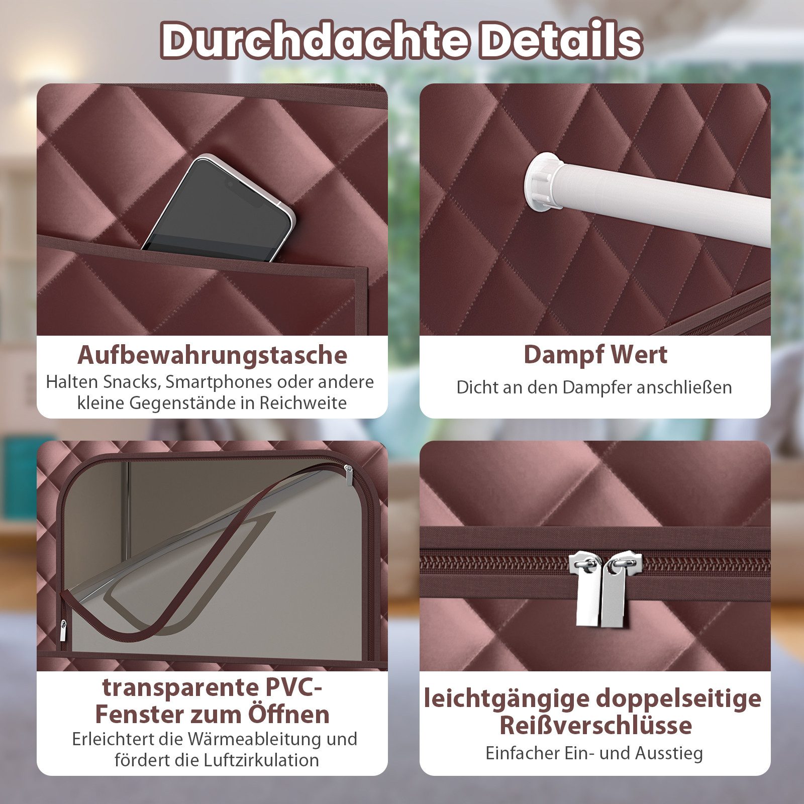 KOMFOTTEU Sauna, Dampfsauna tragbar mit Fernbedienung günstig online kaufen