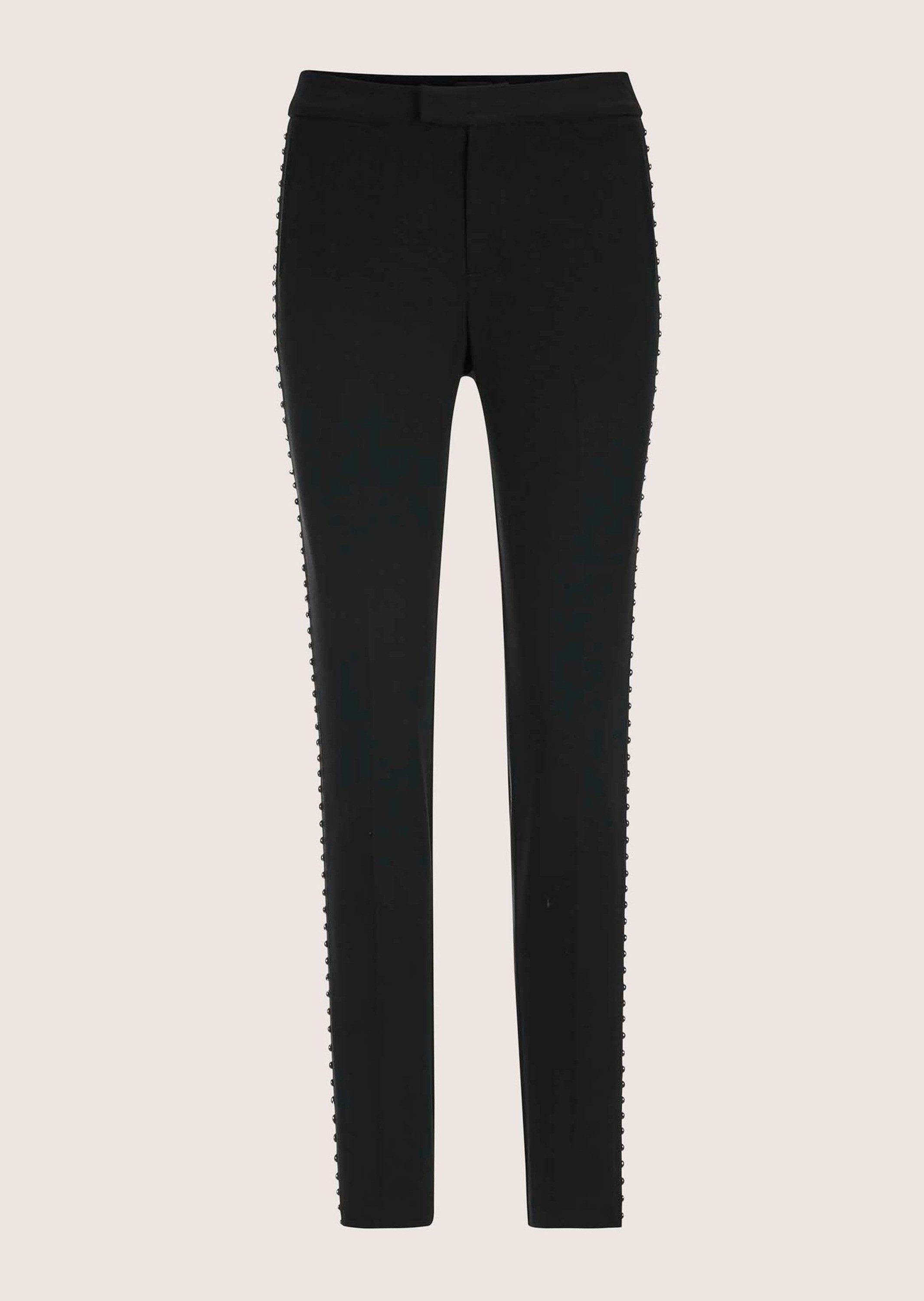 Stoffhose Schmale Businesshose mit Nieten