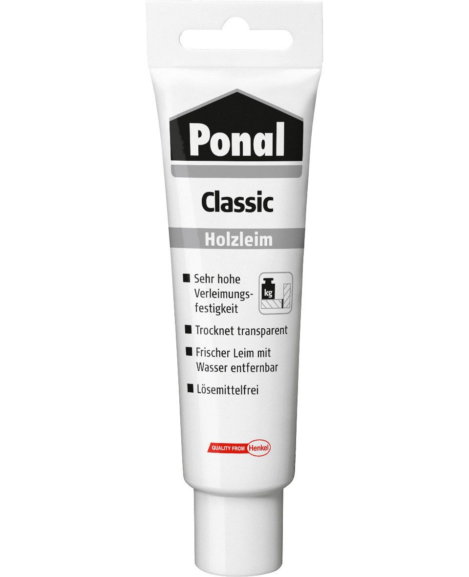 Ponal Klebstoff Ponal Holzleim Classic 60 g Standtube, transparent