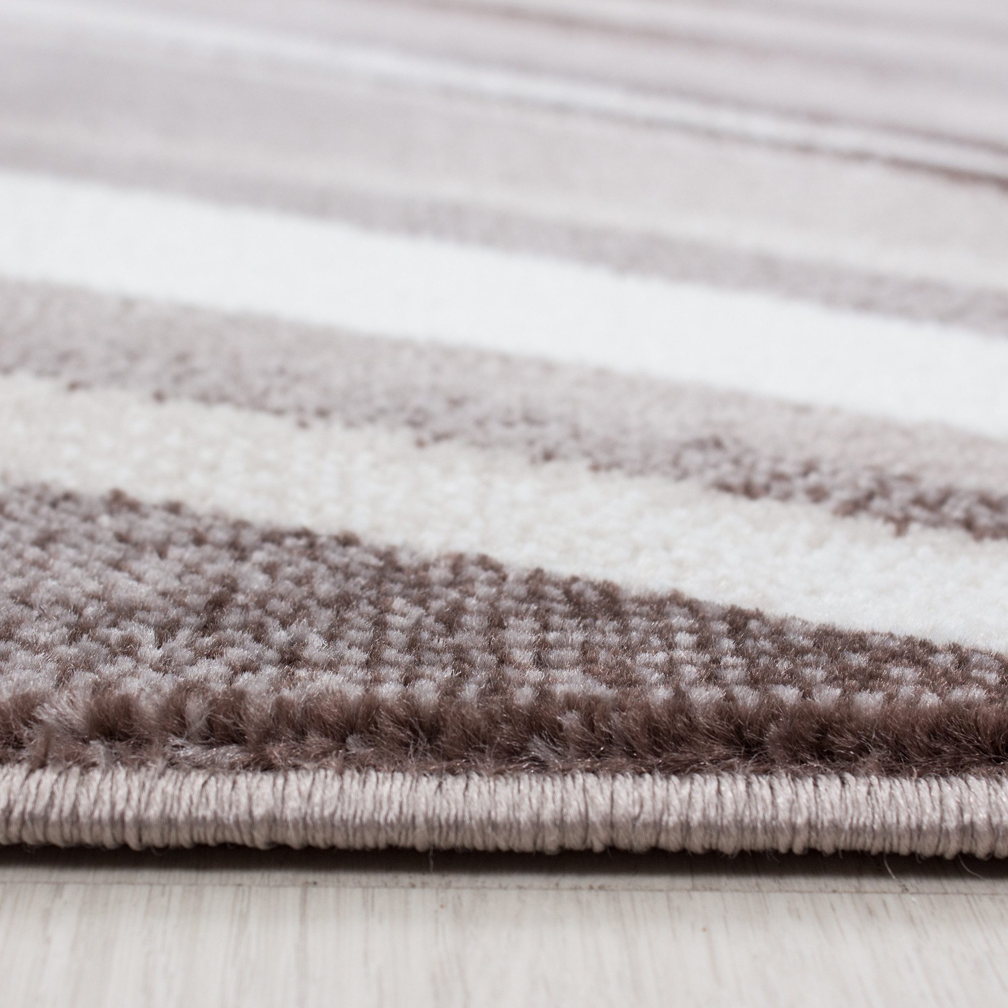 Carpettex Kurzflor-Bettumrandung Abstrakt Wellen Design, Höhe günstig online kaufen