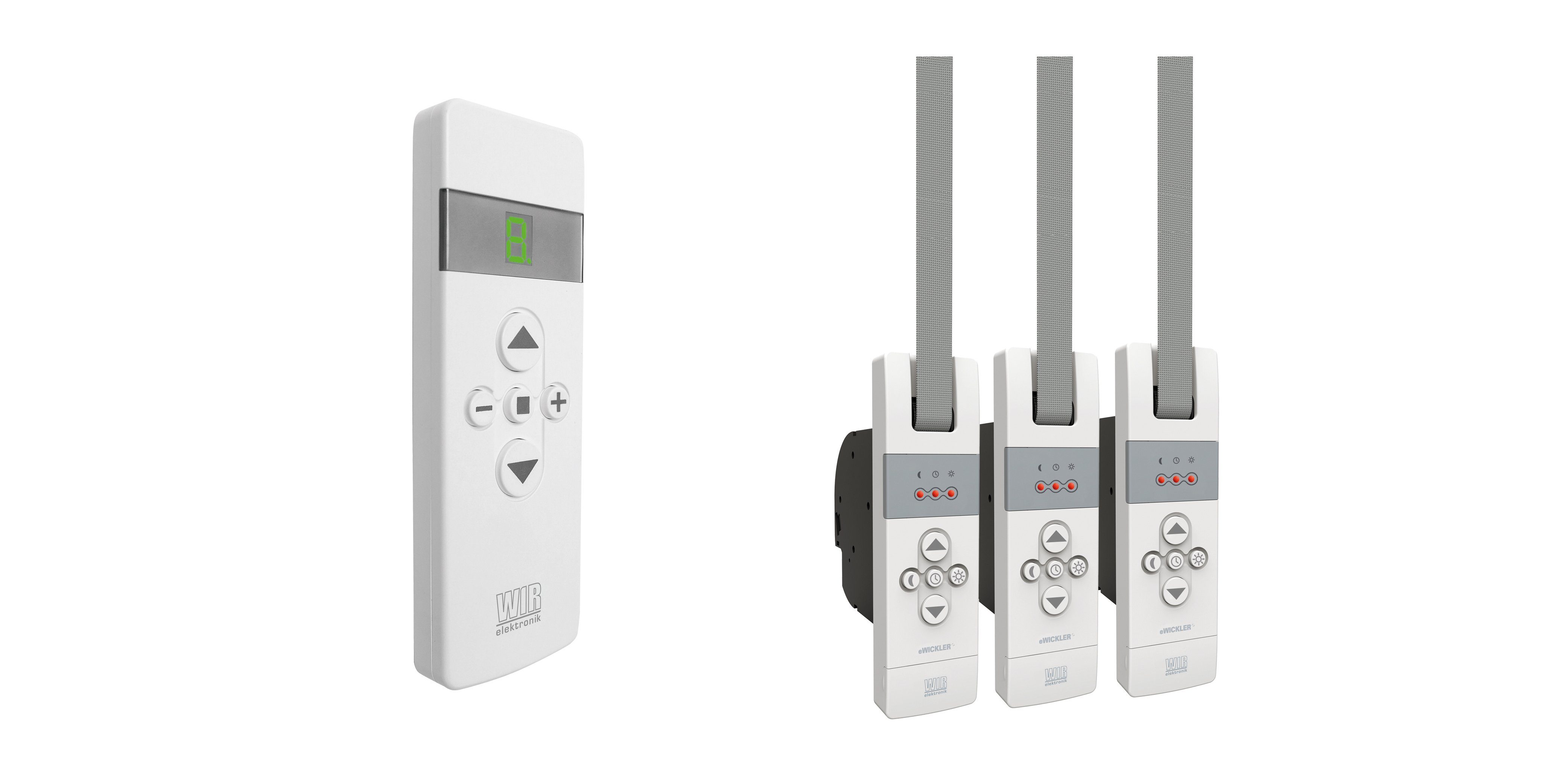 WIR elektronik Rollladenmotor eWickler Standard eW830-F Funk für 17-23 mm Gurtbreite, mit Funk, Unterputz, 50 kg Zugkraft, + 1x Fernbedienung FB-9