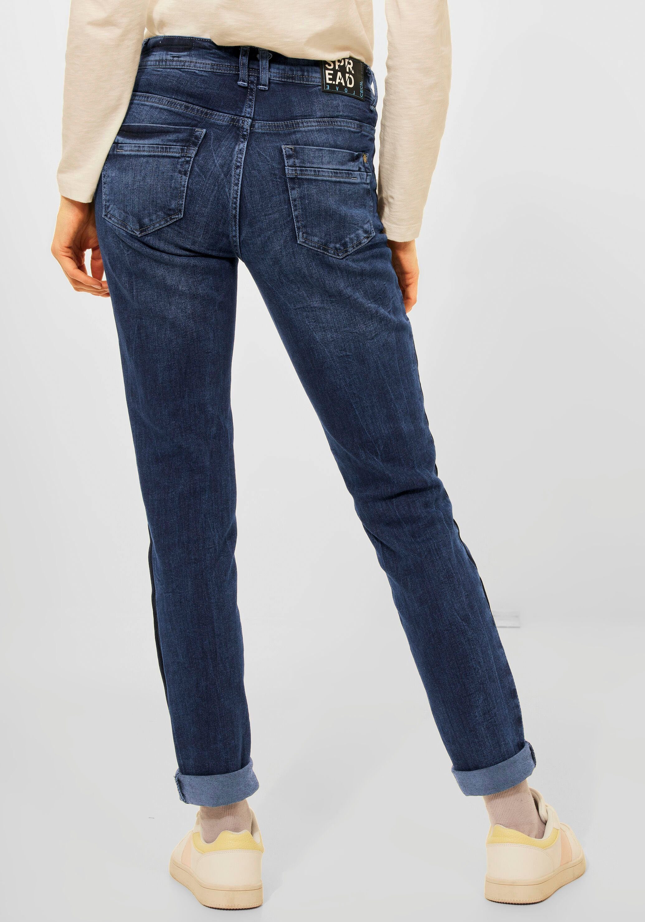 Cecil Slim-fit-Jeans Style Charlize mit Galonstreifen am Bein