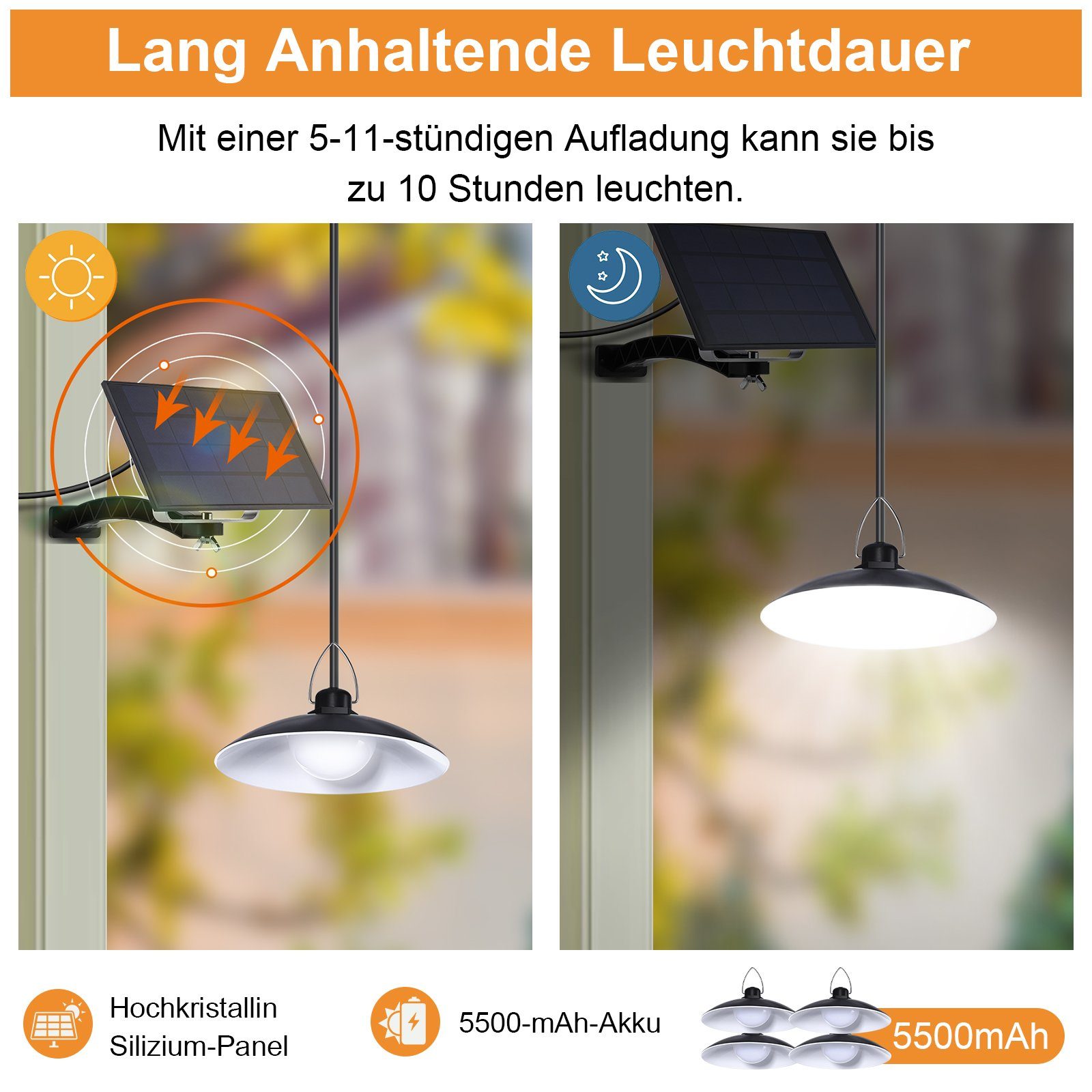 Rosnek LED Solarleuchte für Innen & günstig online kaufen