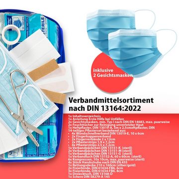 BigDean KFZ-Verbandtasche 2x Verbandstasche MADE IN GERMANY in blau