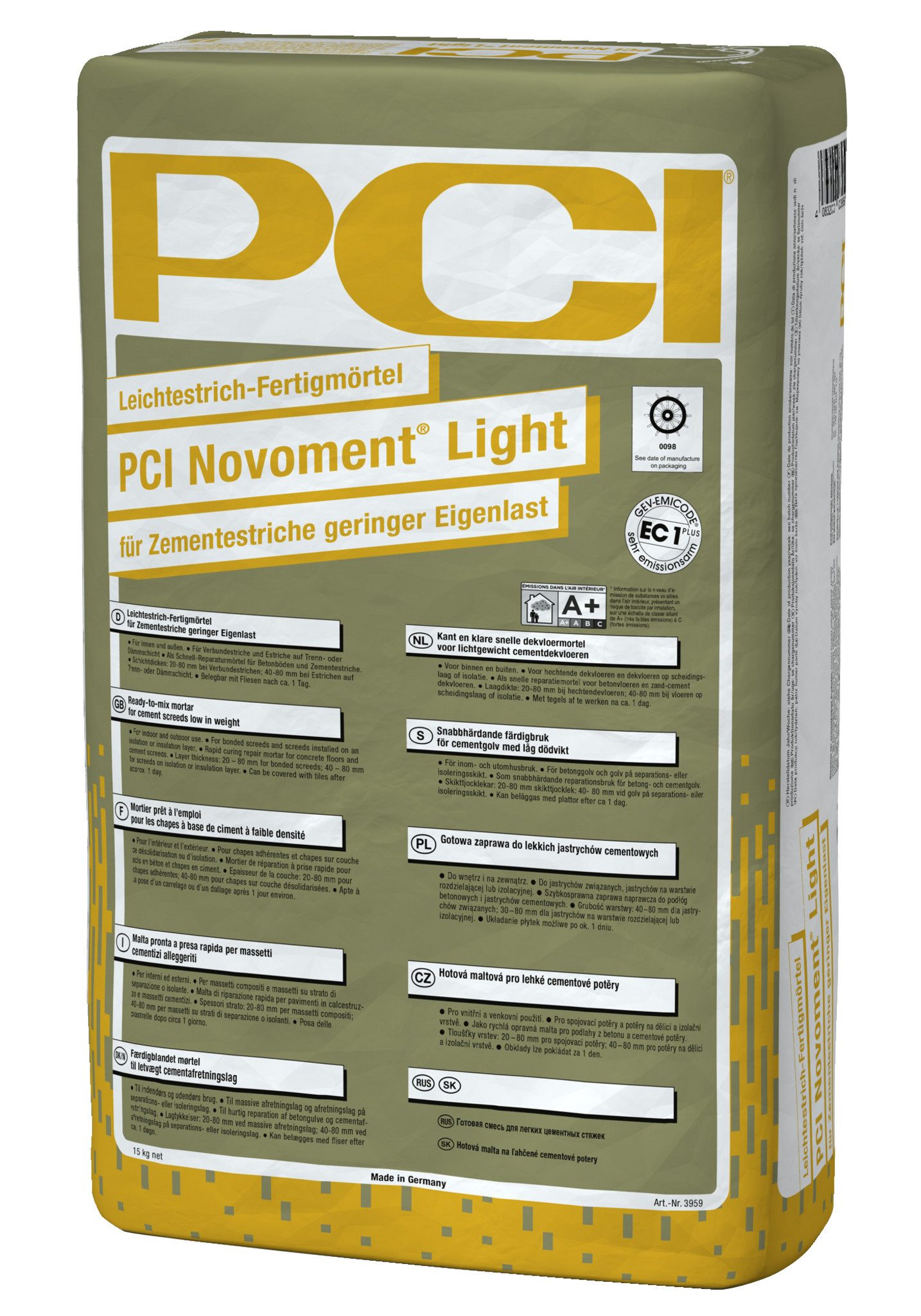 PCI Estrich PCI Novoment® Light grau 15 kg 16