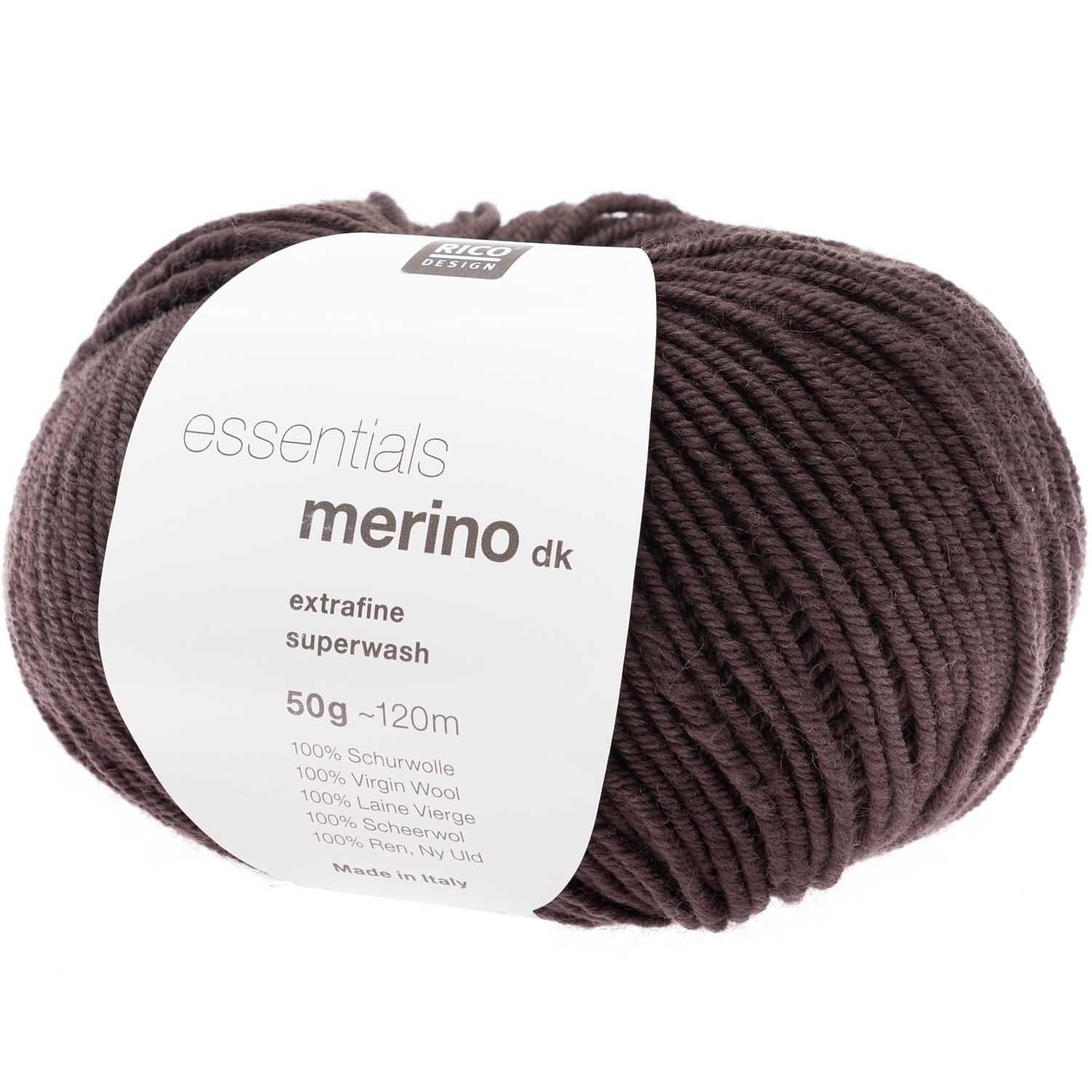 Häkelwolle Essentials Merino dk reine Merinowolle zum Stricken und Häkeln