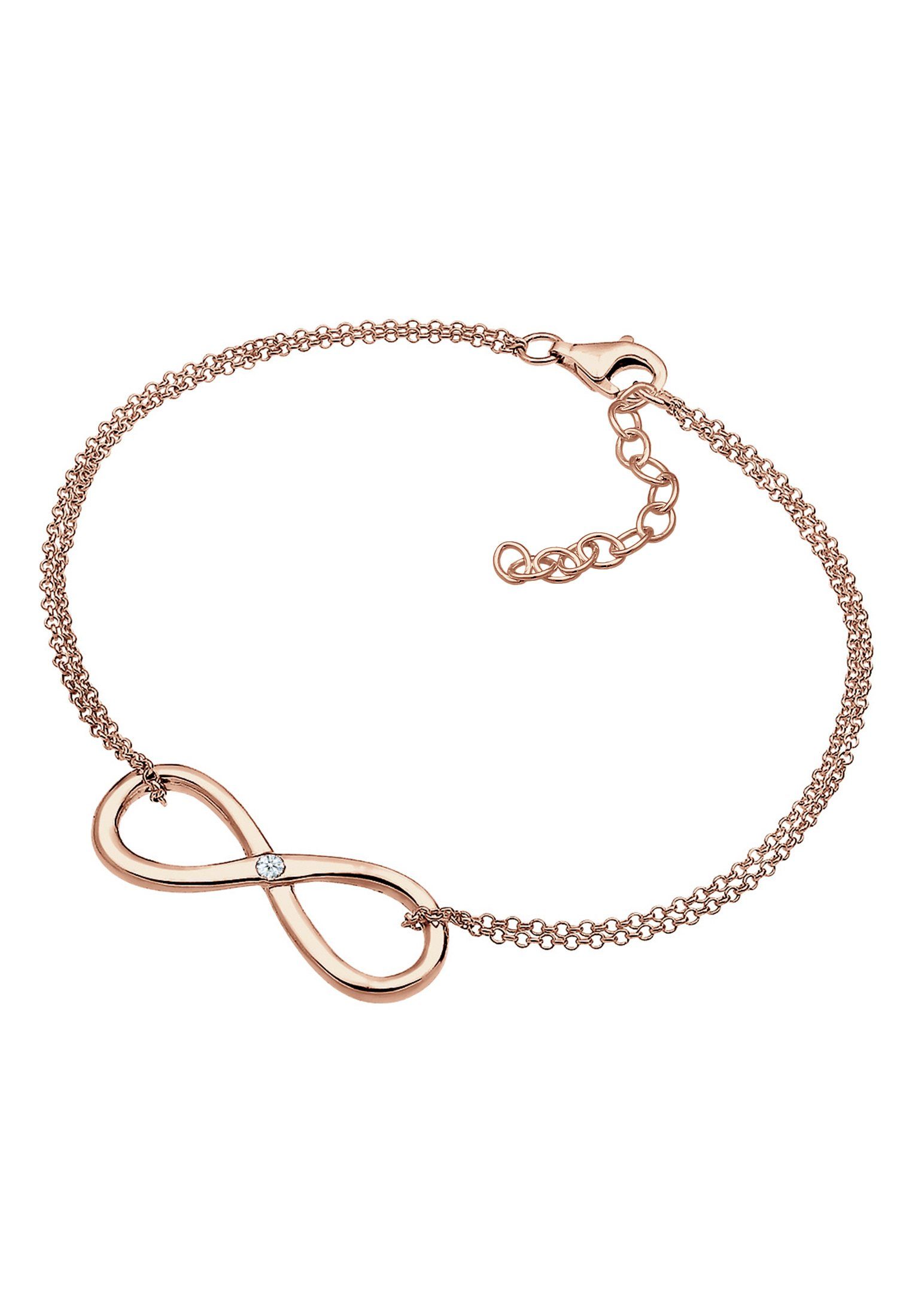 Elli DIAMONDS Armband Infinity Ewig Diamant (0.03 ct) 925 Silber, Infinity