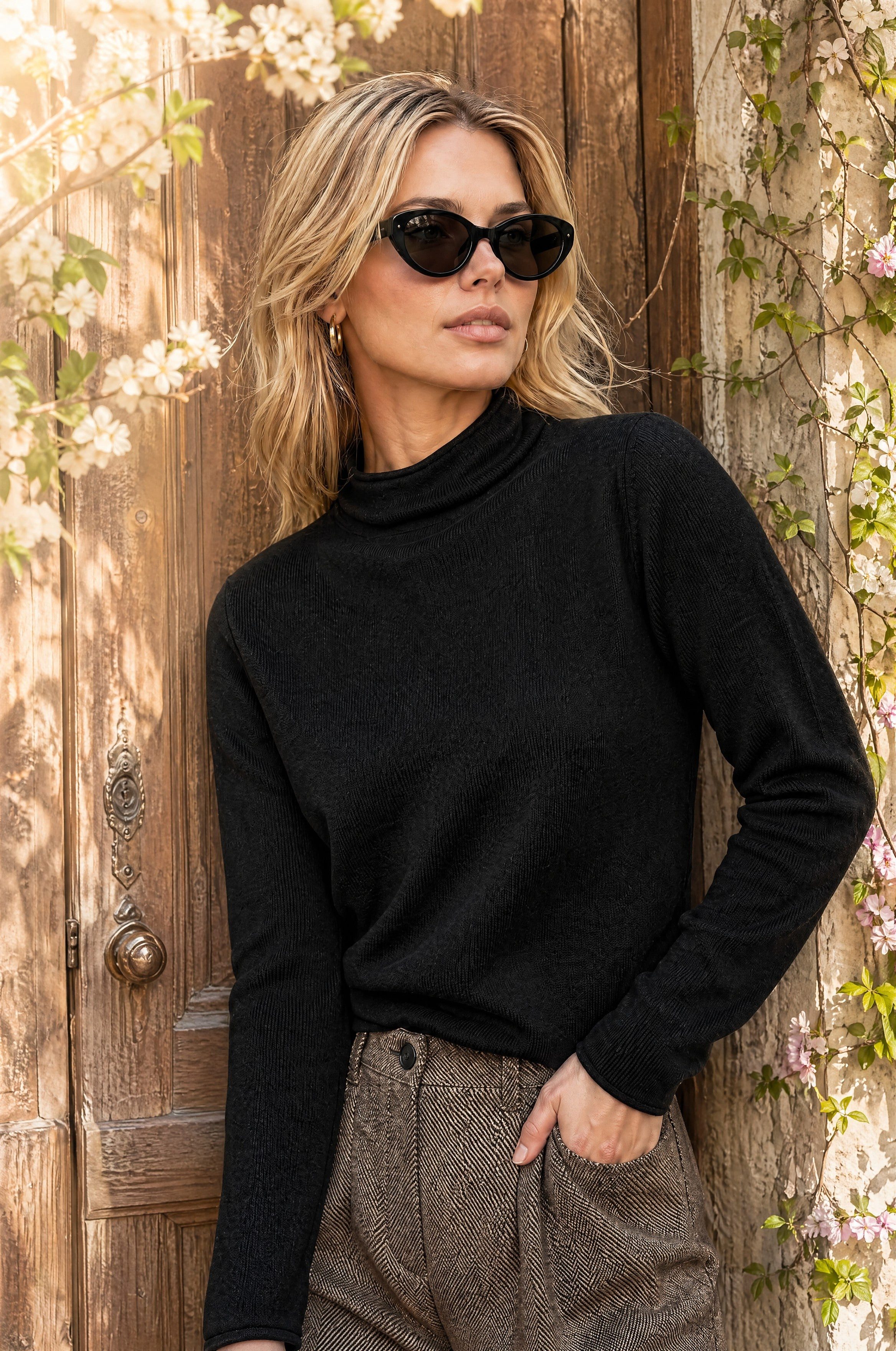 six-o-seven Strickpullover Kaschmir Feinstrick Pullover mit Stehkragen Frühling Sommer