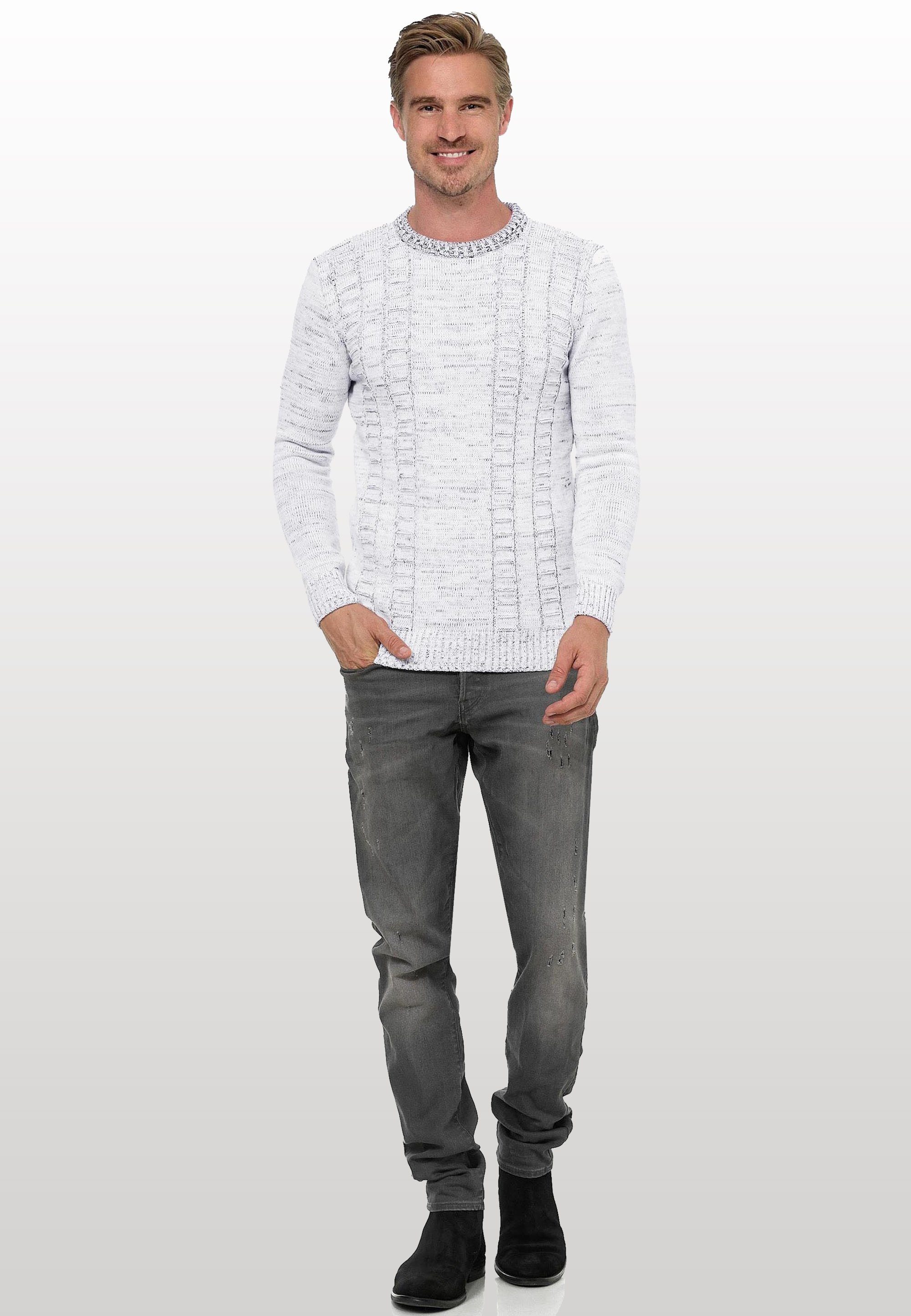 Rusty Neal Strickpullover mit meliertem Design günstig online kaufen