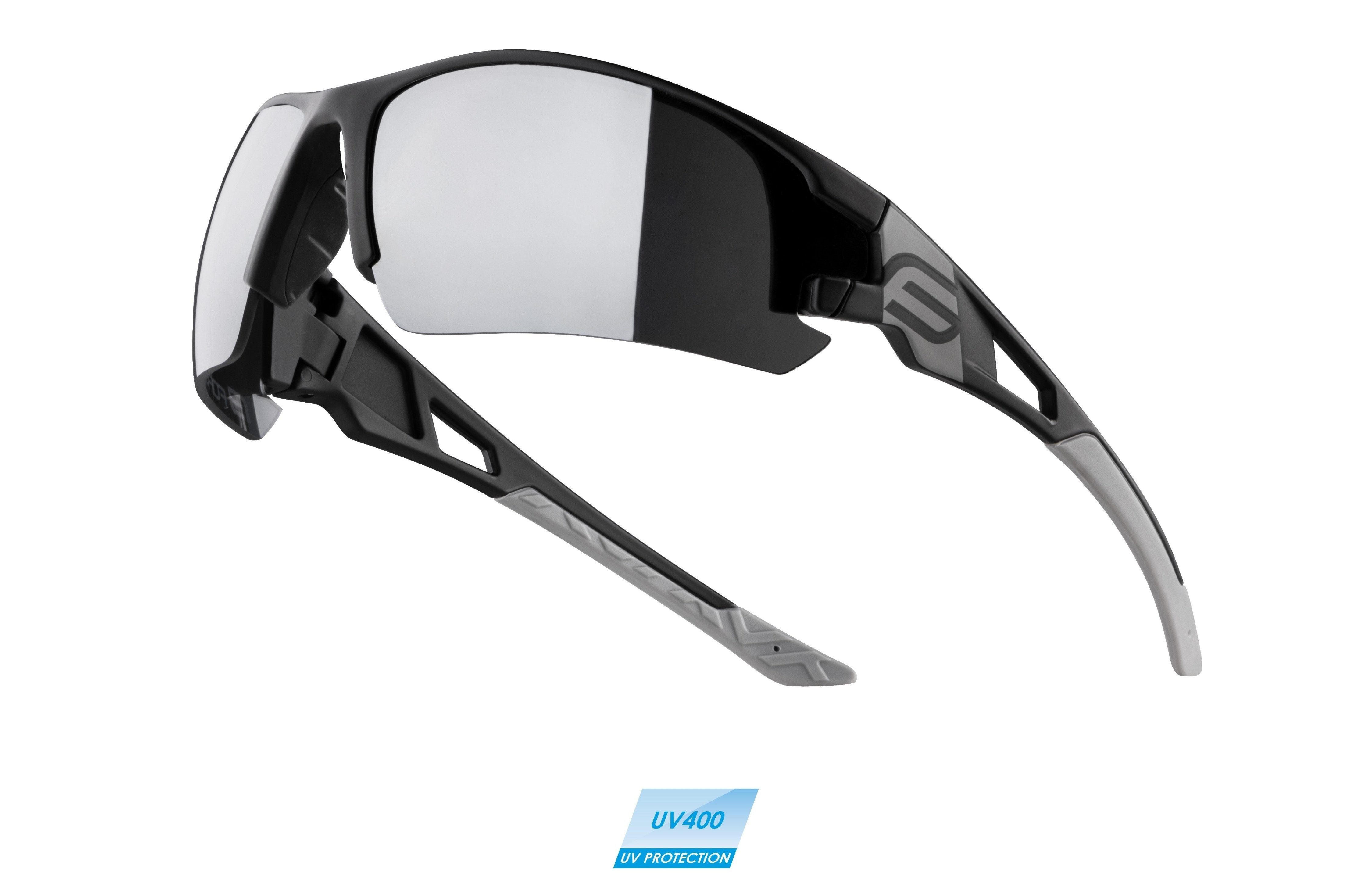 FORCE Fahrradbrille Sonnenbrille FORCE CALIBRE grau-schwarz