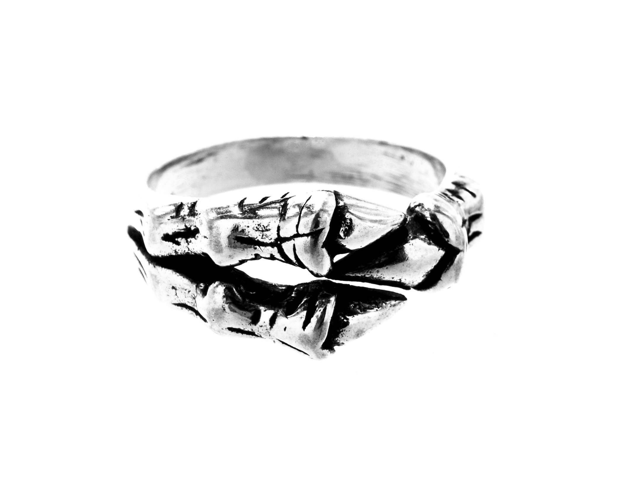 Kiss of Silberring 50-74 Ring Drachenkralle, Leather Gr. Silber (kr13) 