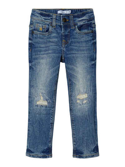 Name It 5-Pocket-Jeans Name It Jungen Extra Slim Fit Jeans mit Zierrissen
