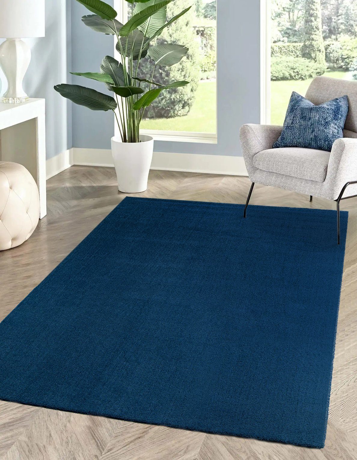 Teppich Waschbarer Teppich Kurzflor-Teppich für Wohnzimmer, Esszimmer, Schlafz, Rikmani