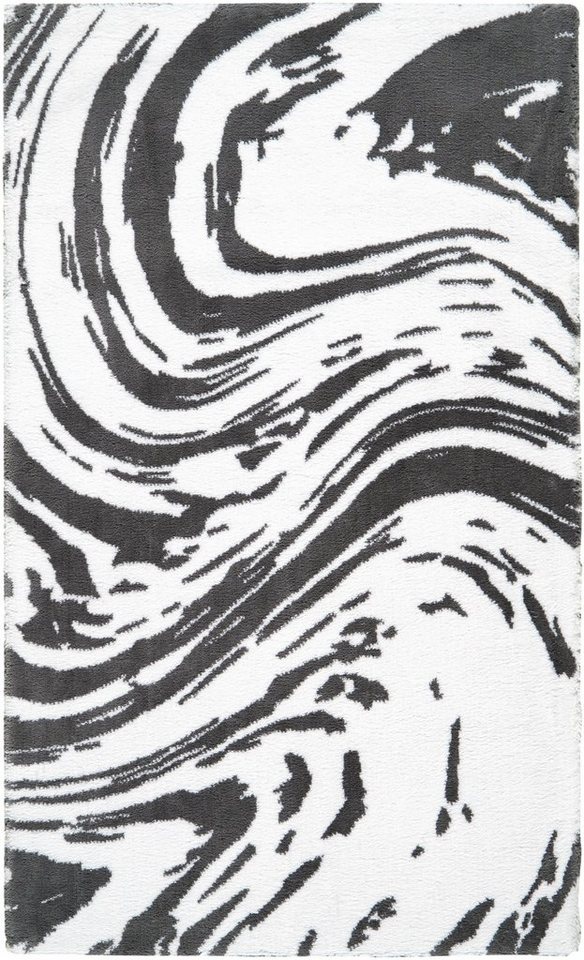 Badematte Marble Egeria, Höhe 10 mm, rutschhemmend beschichtet,  fußbodenheizungsgeeignet, Baumwolle, rechteckig