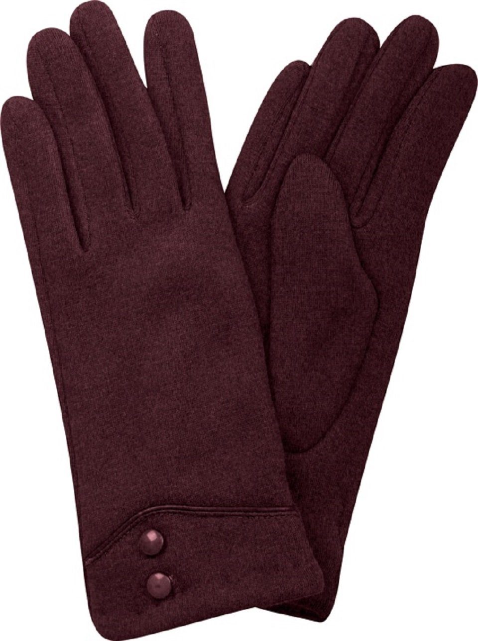 Capelli New York Baumwollhandschuhe Jersey Handschuhe weinrot