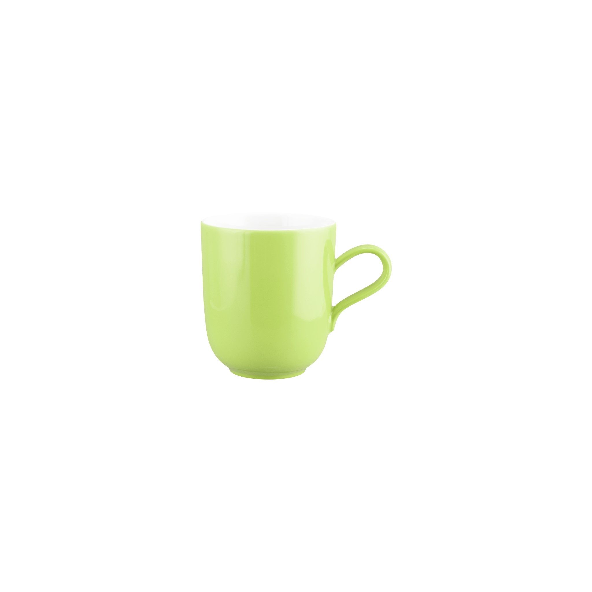 Seltmann Weiden Becher - Becher mit Henkel 0,40 l Liberty Pure Colors lime green, Porzellan, spülmaschinengeeignet und mikrowellengeeignet