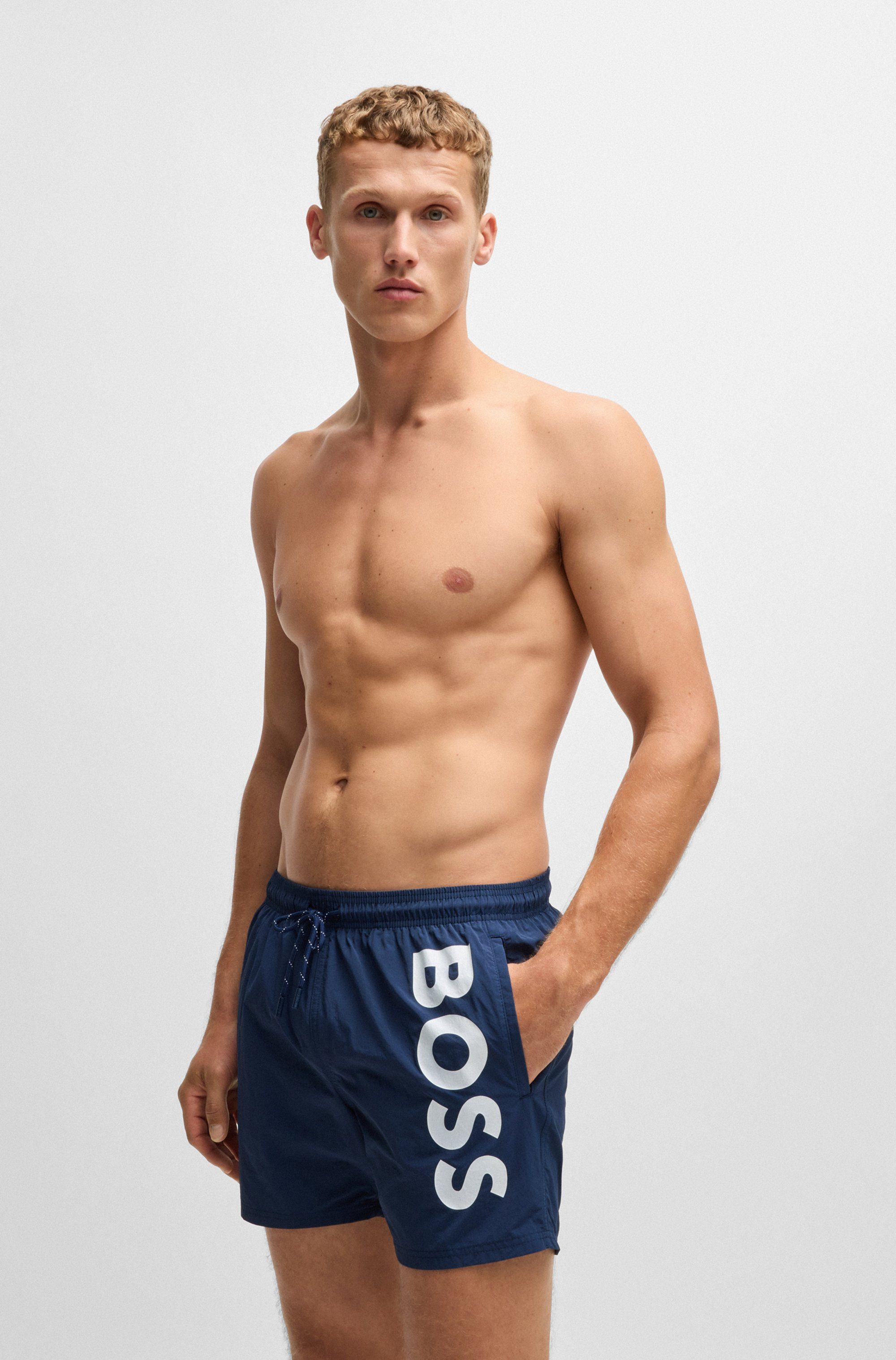 BOSS Badeshorts Octopus Mit BOSS Logoschriftzug, elastischer Taillenbund mi günstig online kaufen